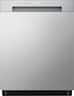 LG - 24-in Front Control Built-In Stainless Steel Tub Dishwasher with SenseClean and 52dBA - Stainless Steel Look