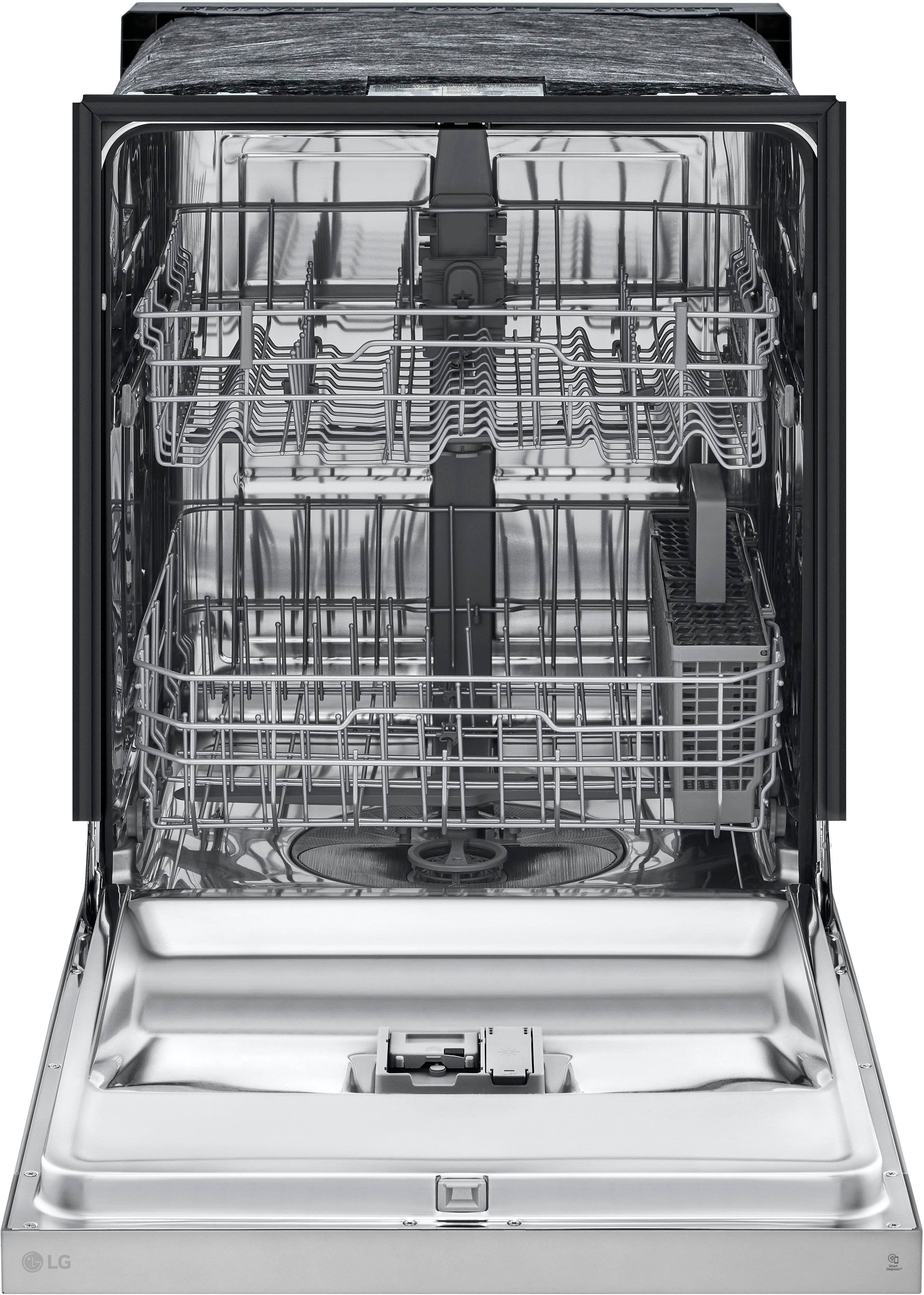 Alt View 23. LG - 24" Front Control Built-In Stainless Steel Tub Dishwasher with SenseClean and 52 dBA - Stainless steel look.
