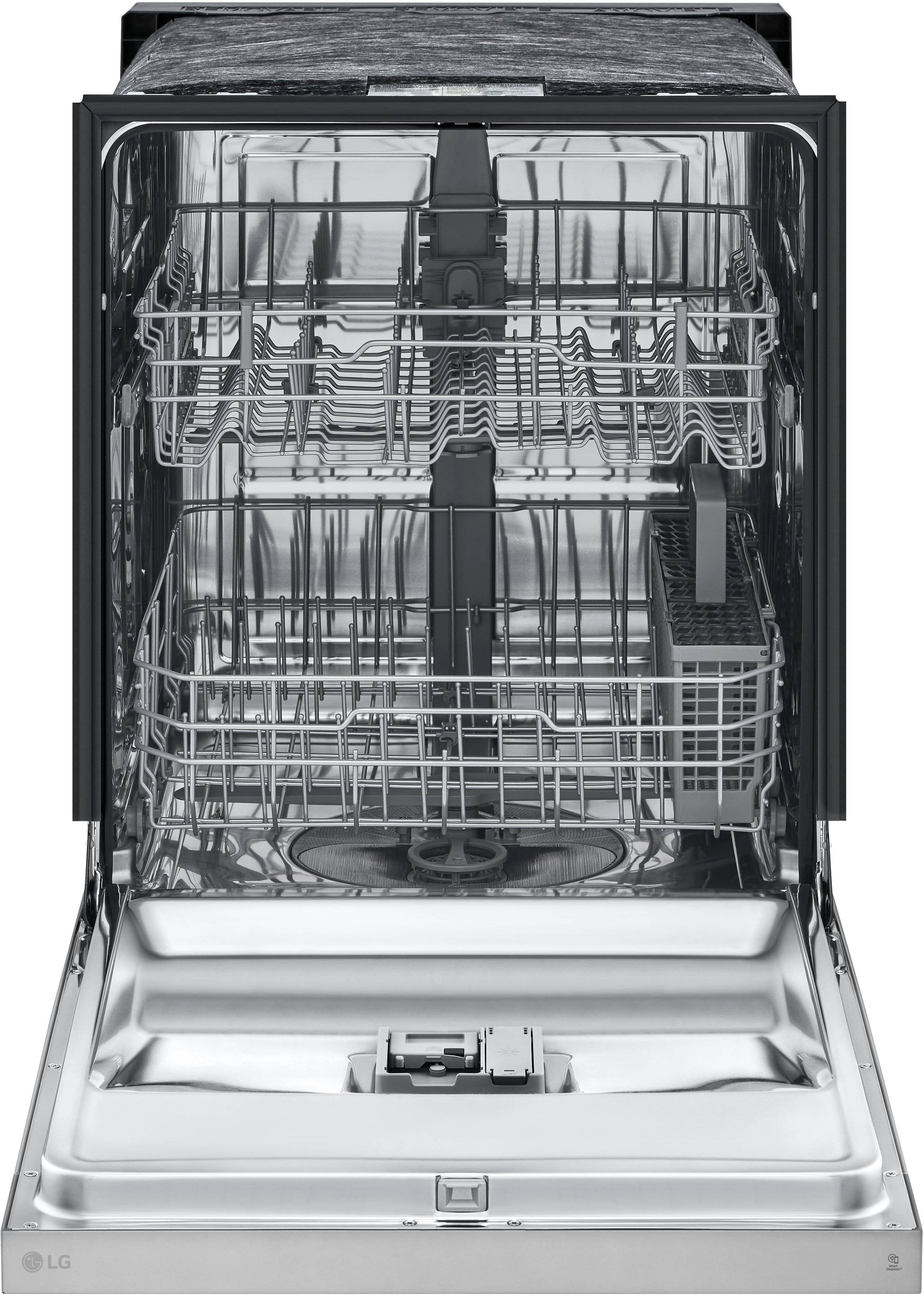 Alt View 16. LG - 24" Front Control Built-In Stainless Steel Tub Dishwasher with SenseClean and 52 dBA - Stainless steel look.
