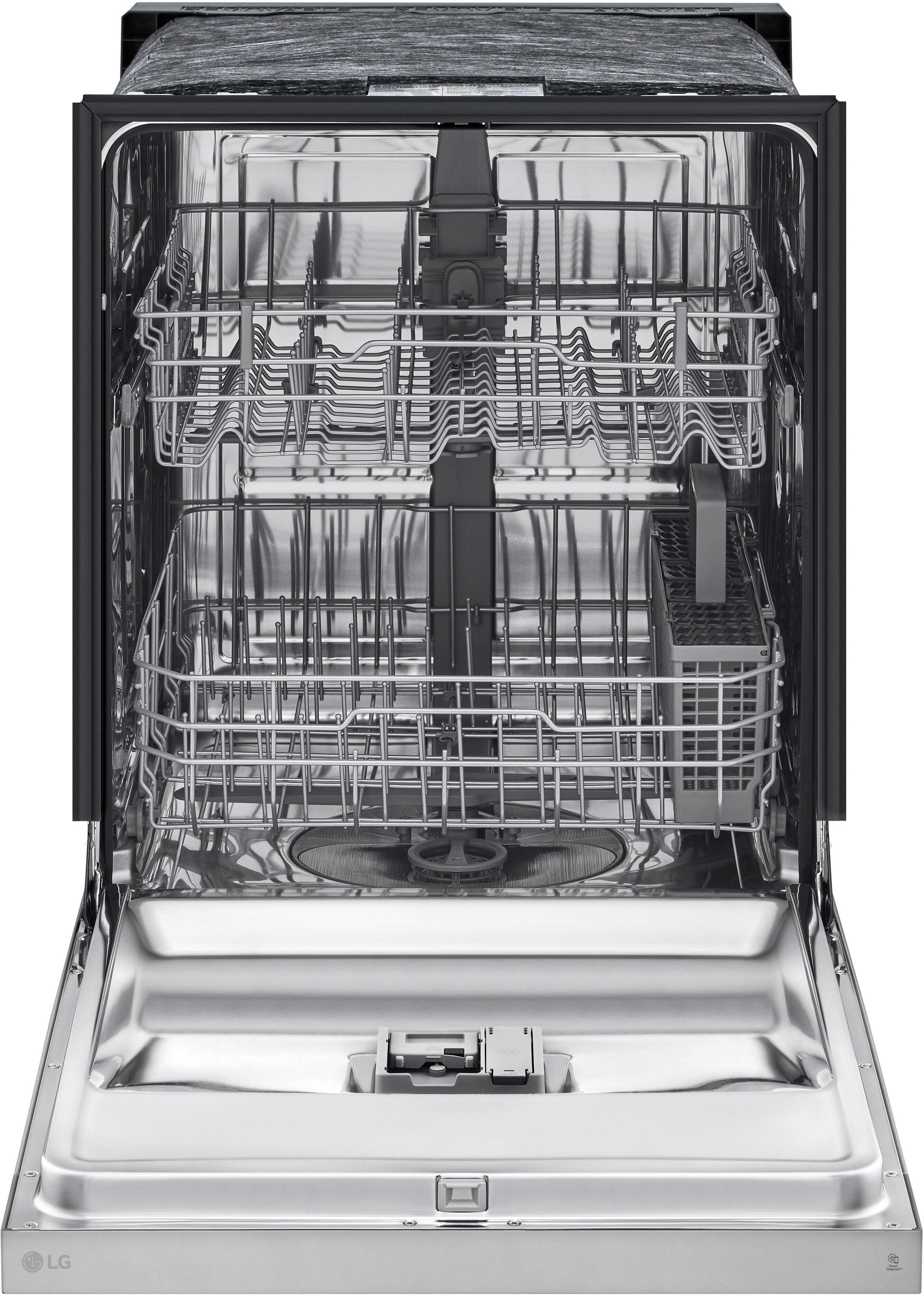 Alt View 16. LG - 24" Front Control Built-In Stainless Steel Tub Dishwasher with SenseClean and 52 dBA - Stainless steel look.