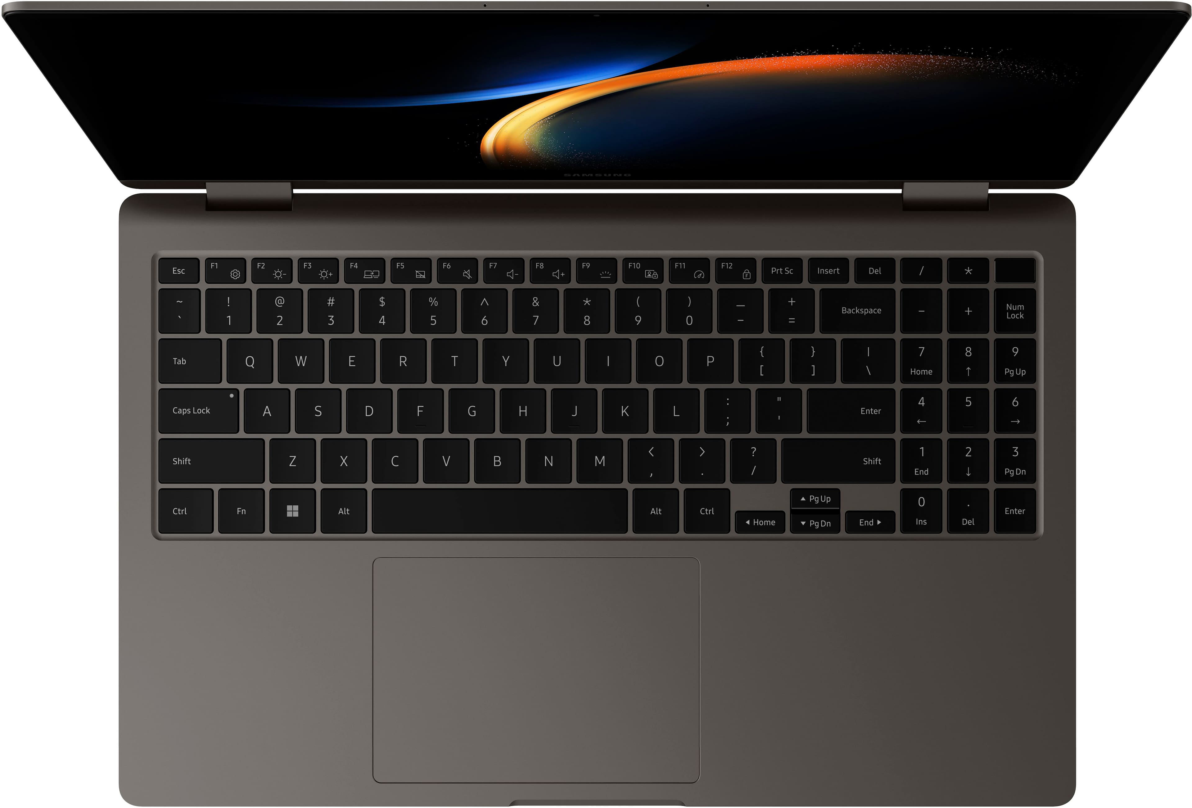 Alt View 15. Samsung - Galaxy Book3 360 2-in-1 15.6" FHD AMOLED Touch Screen Laptop - Intel 13th Gen Evo Core i7-1360P - 16GB Memory -512GB SSD - Graphite.