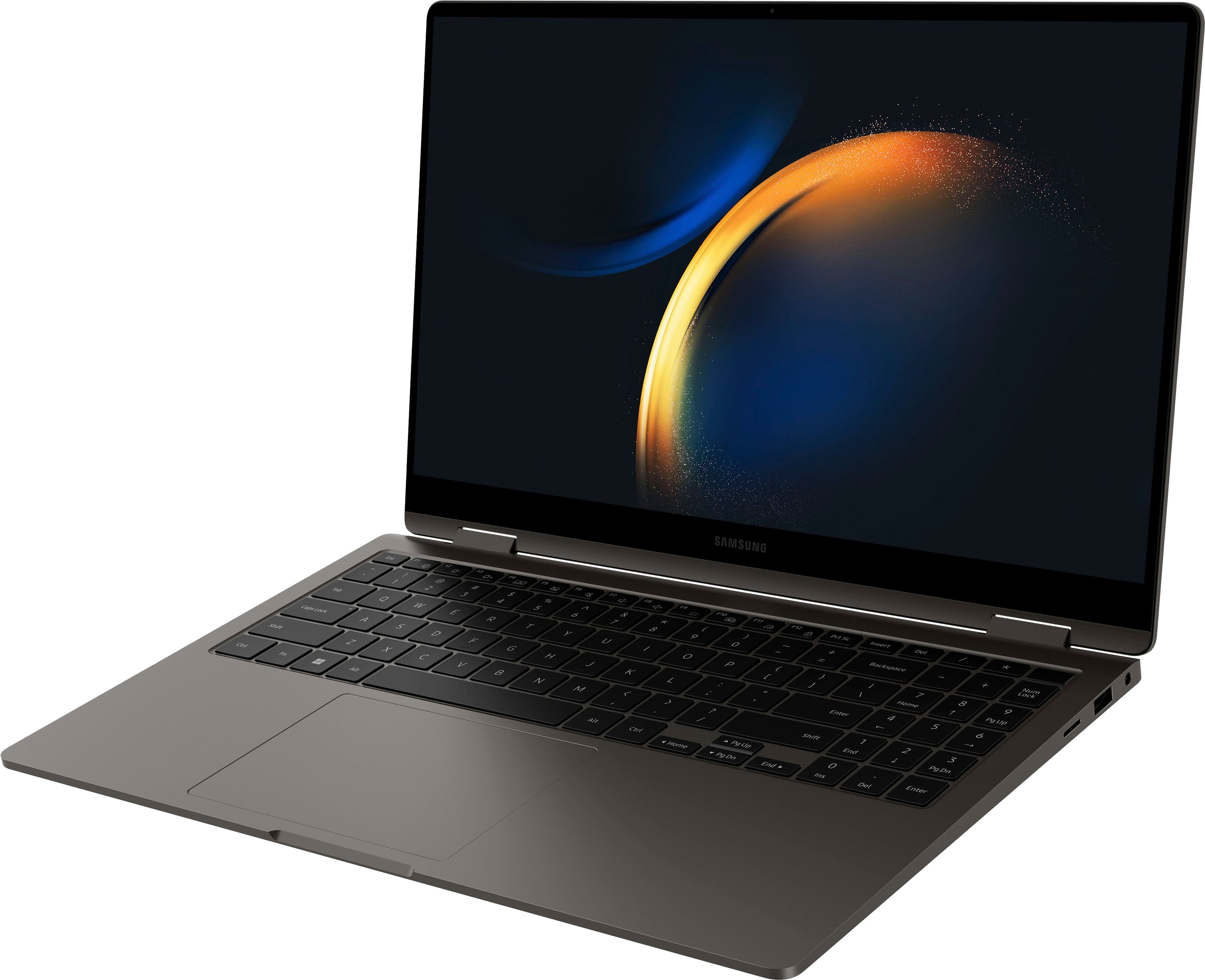 Alt View 16. Samsung - Galaxy Book3 360 2-in-1 15.6" FHD AMOLED Touch Screen Laptop - Intel 13th Gen Evo Core i7-1360P - 16GB Memory -1TB SSD - Graphite.