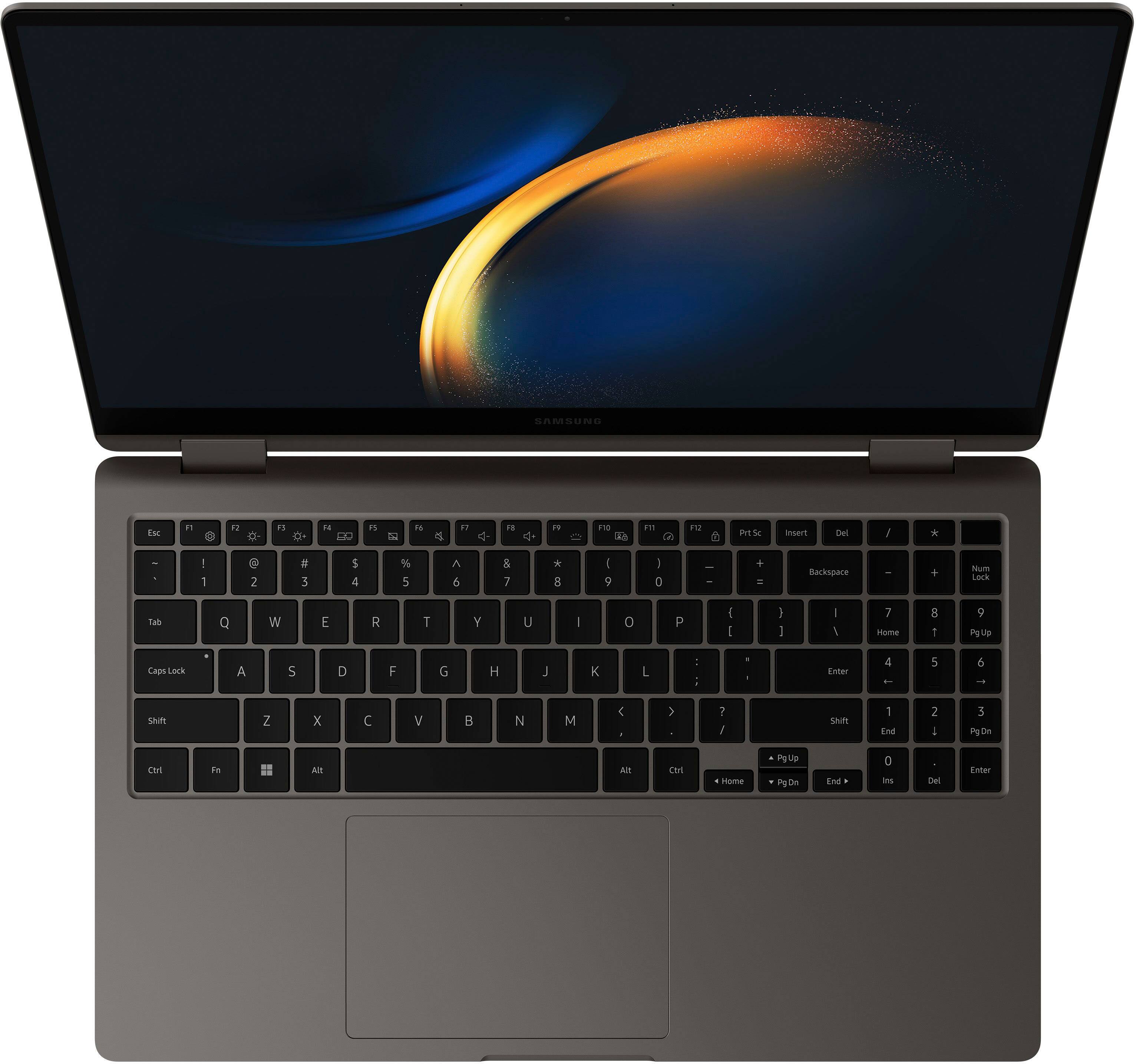 Alt View 18. Samsung - Galaxy Book3 360 2-in-1 15.6" FHD AMOLED Touch Screen Laptop - Intel 13th Gen Evo Core i7-1360P - 16GB Memory -1TB SSD - Graphite.
