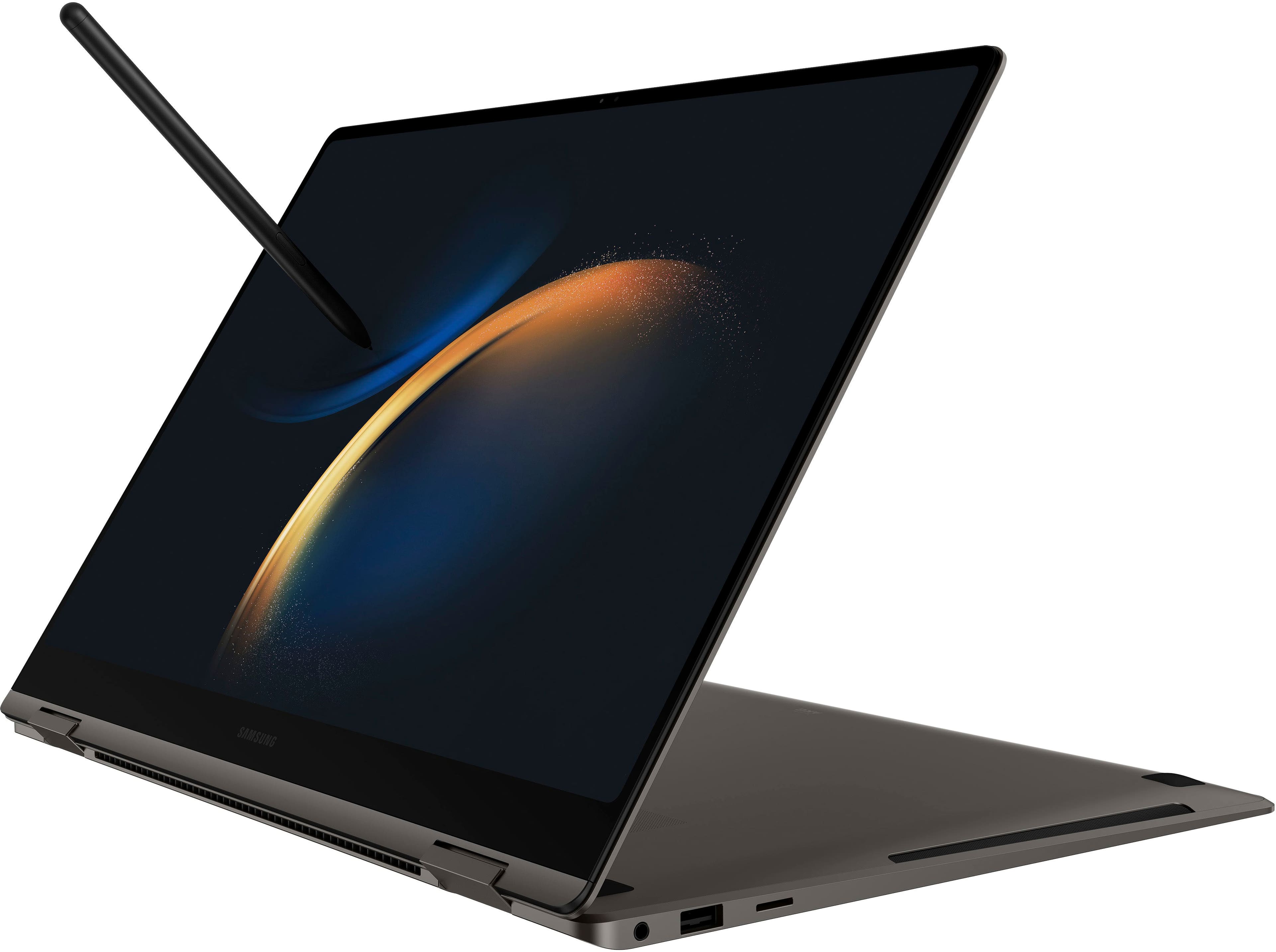 Alt View 19. Samsung - Galaxy Book3 Pro 360 2-in-1 16" 3K AMOLED Touch Screen Laptop - Intel 13th Gen Evo Core i7-1360P - 16GB Memory - 1TB SSD - Graphite.
