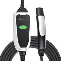 Lectron - Level 1/Level 2 (NEMA 5-15 & 14-50) Tesla Electric Vehicle (EV) Charger-up to 32A-21' - Black - Front_Zoom