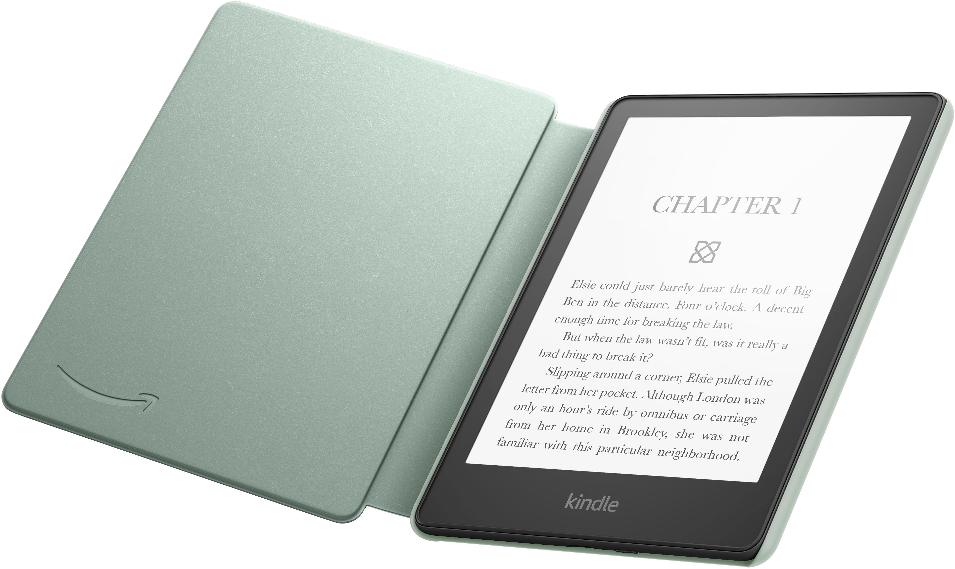 Angle View: Amazon - Kindle Paperwhite Leather Case - Agave Green