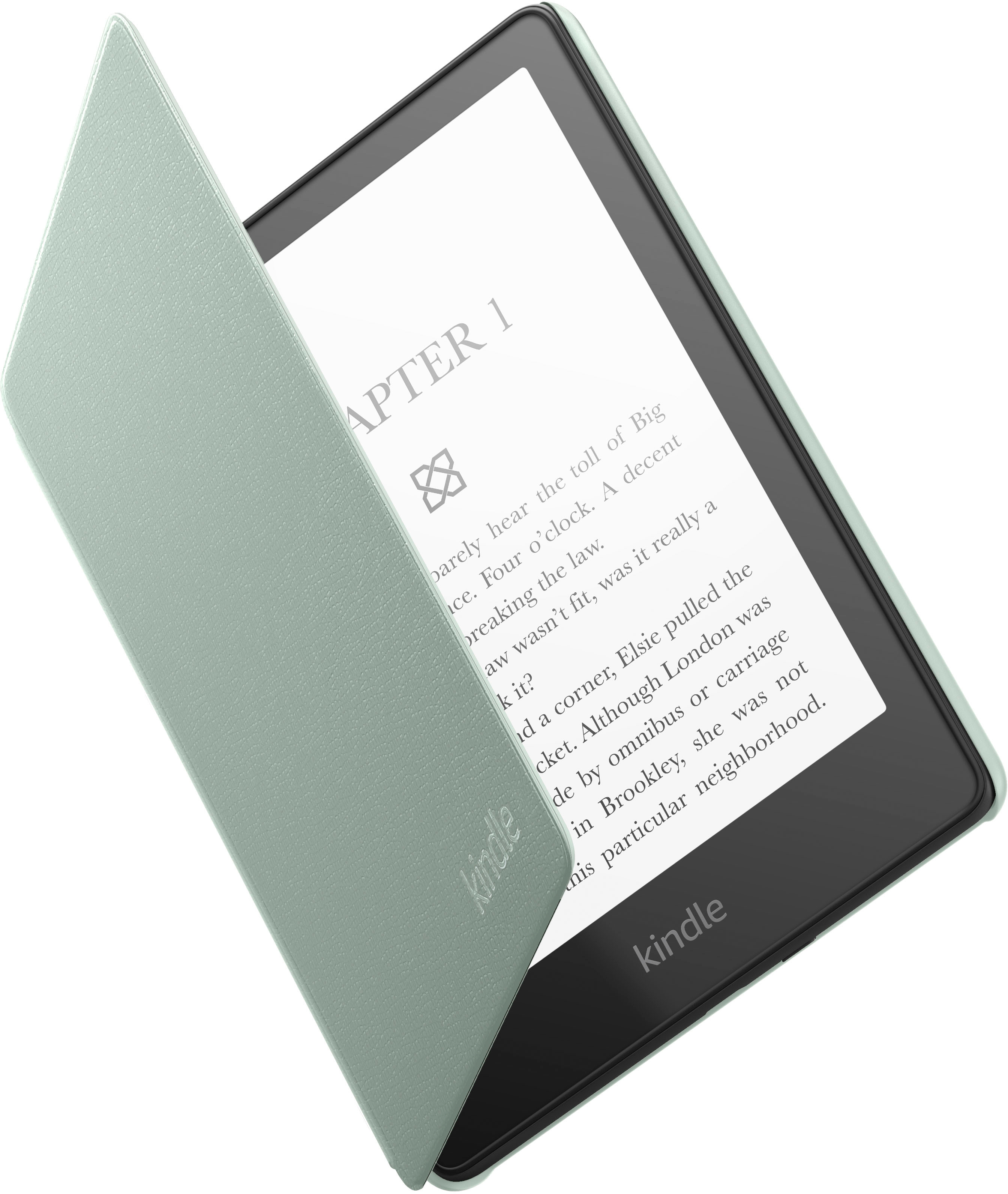 Left View: Amazon - Kindle Paperwhite Leather Case - Agave Green