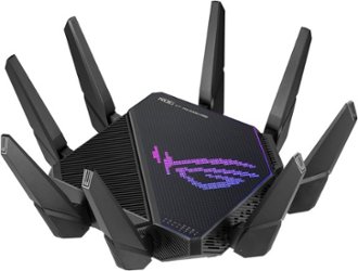 ASUS - ROG Rapture GT-AX11000 Pro Tri-band WiFi 6  Gaming Router, 2.5G Port - Black - Front_Zoom