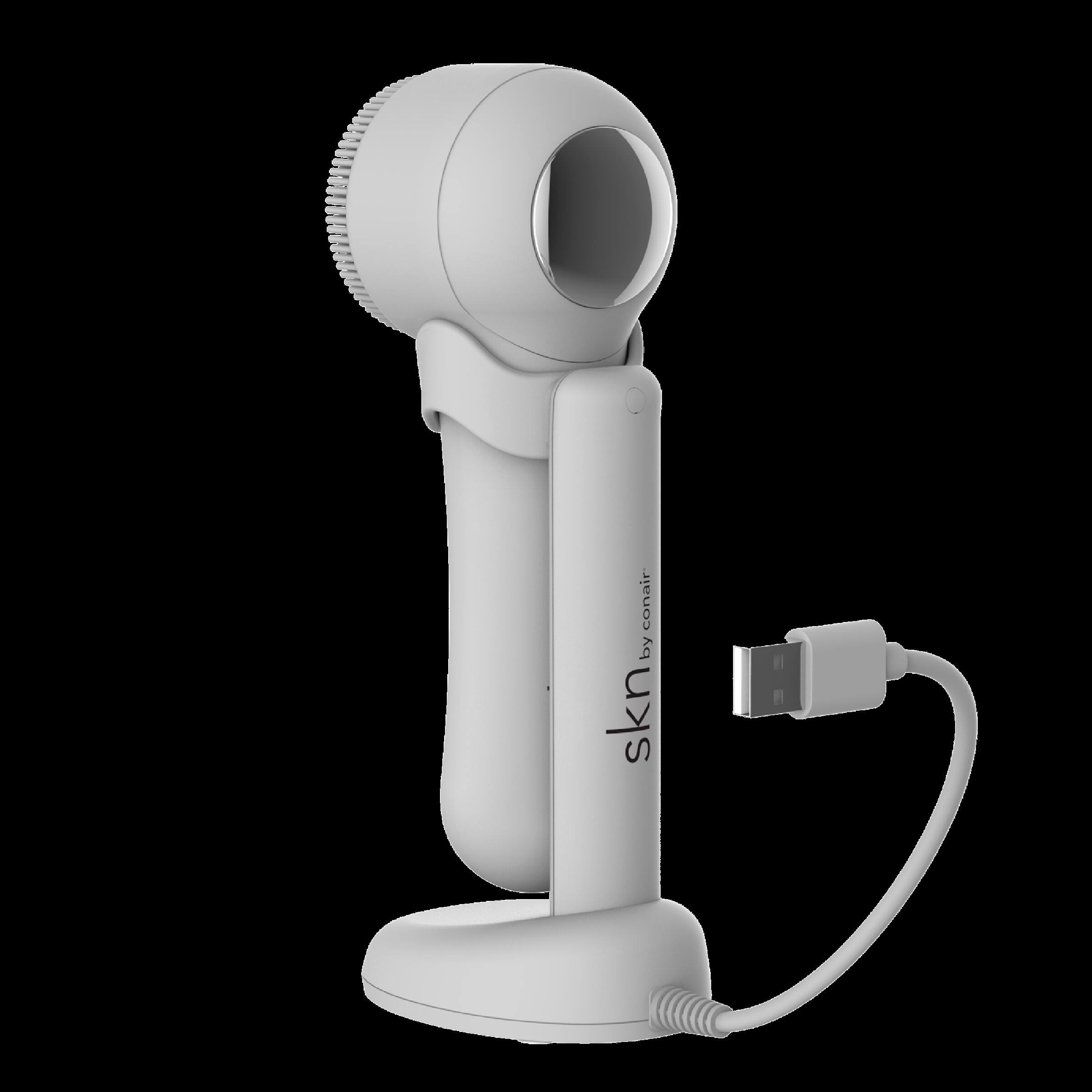 Left. Conair - SKN by Conair Cryo Advanced Silicone Facial Brush - White.