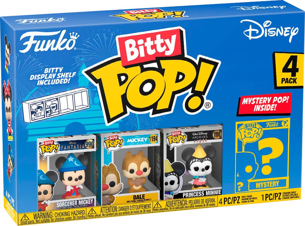 Front. Funko - Bitty POP! Disney - Sorcerer Mickey 4 Pack.