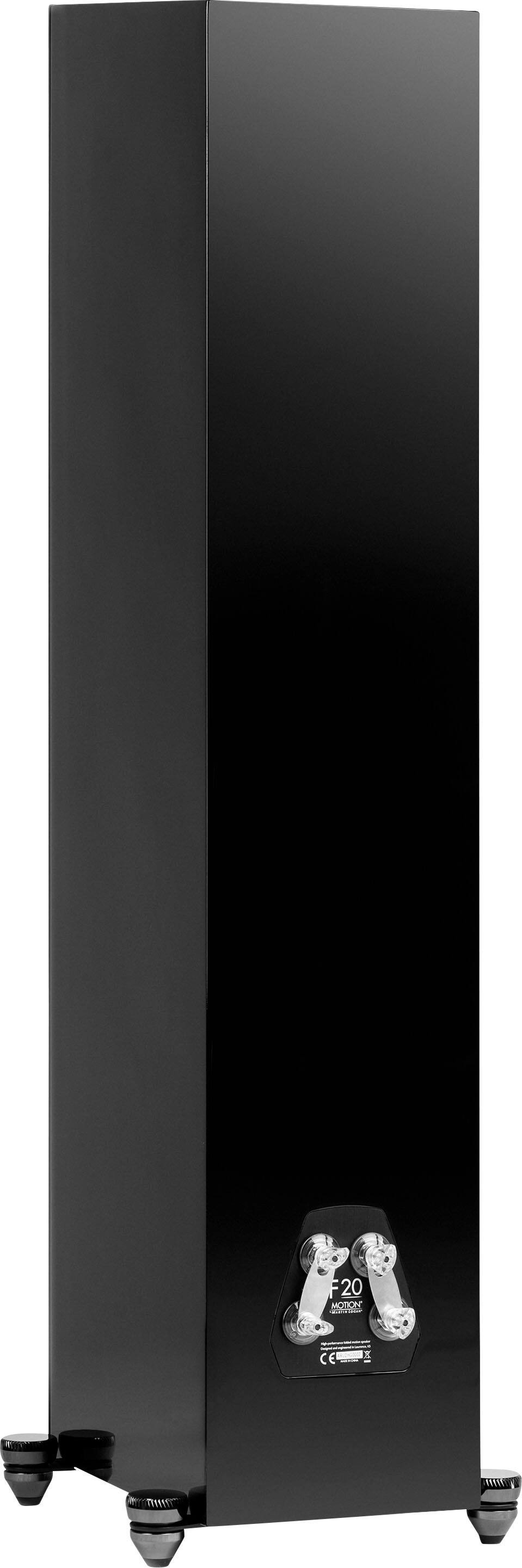 Alt View 12. MartinLogan - Motion F20 3-Way Floorstanding Speaker with 5.5” Midrange and Dual 6.5” Bass Drivers (Each) - Gloss Black.