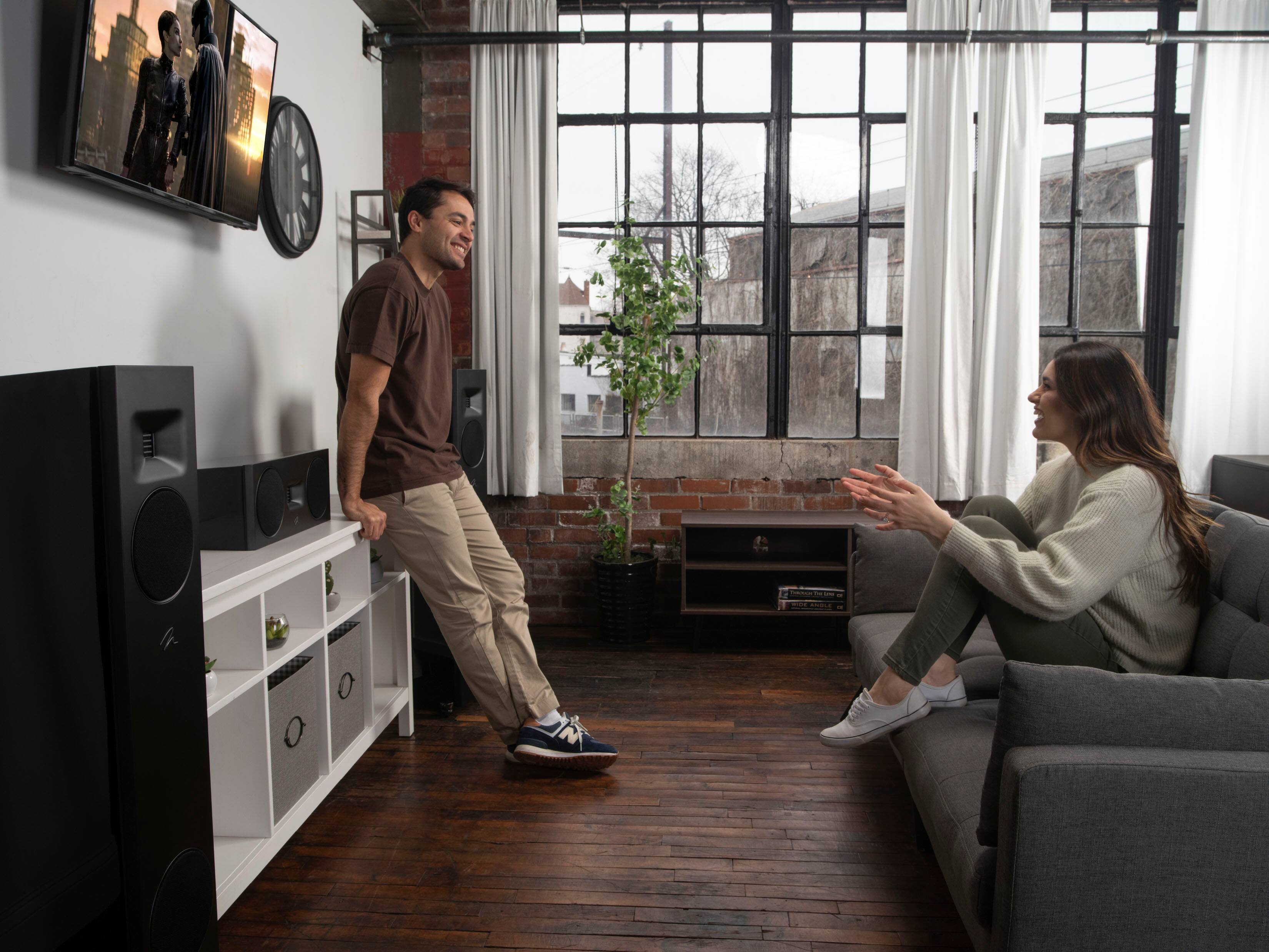 Alt View 19. MartinLogan - Motion F20 3-Way Floorstanding Speaker with 5.5” Midrange and Dual 6.5” Bass Drivers (Each) - Gloss Black.