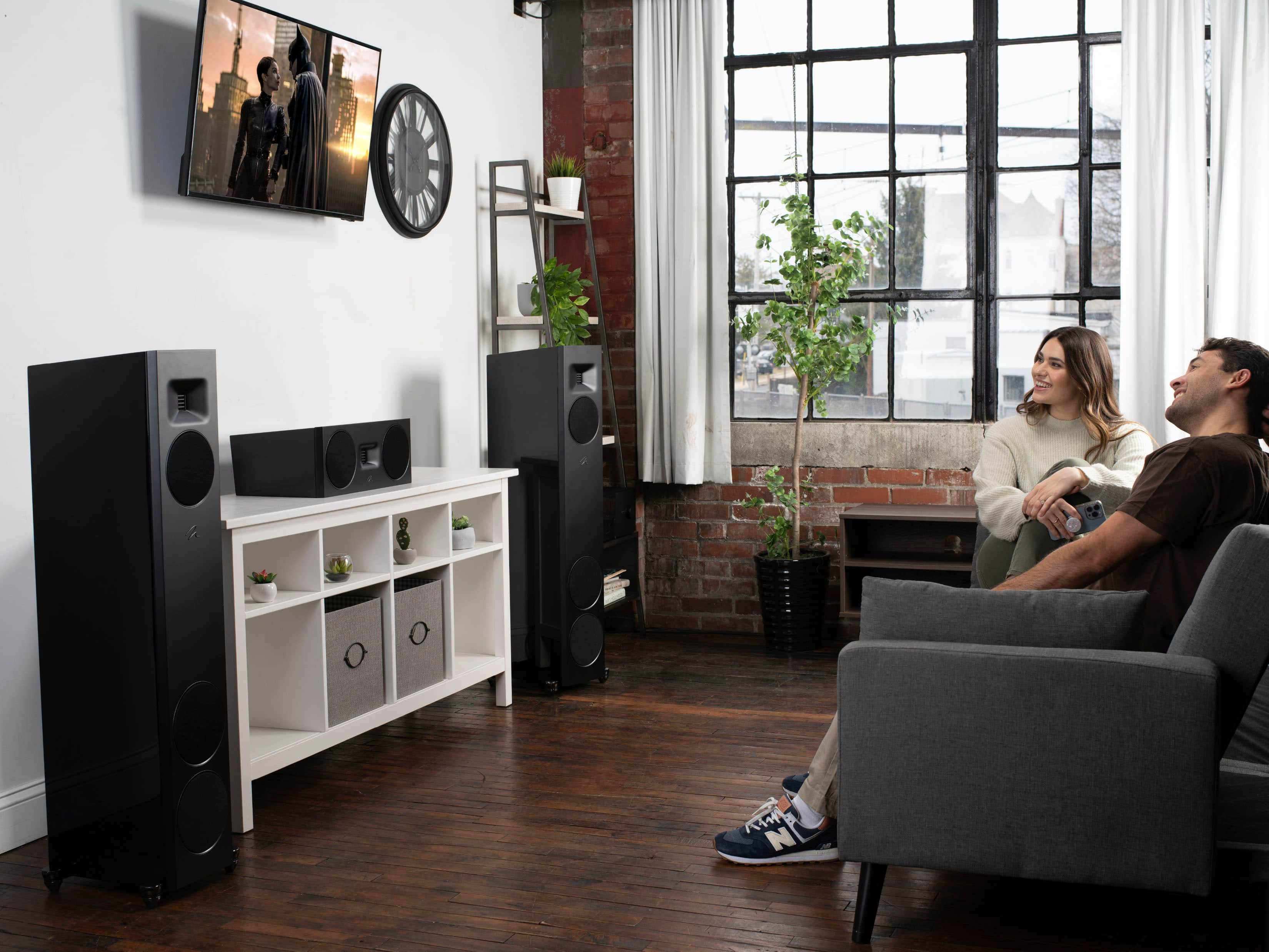 Alt View 21. MartinLogan - Motion F20 3-Way Floorstanding Speaker with 5.5” Midrange and Dual 6.5” Bass Drivers (Each) - Gloss Black.