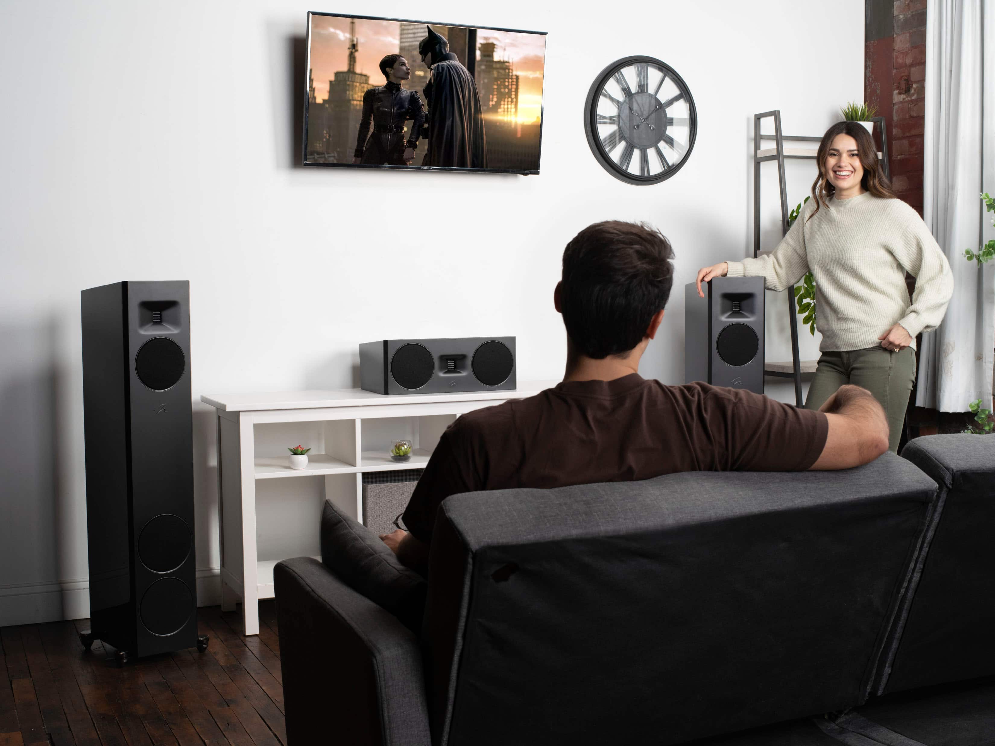 Alt View 23. MartinLogan - Motion F20 3-Way Floorstanding Speaker with 5.5” Midrange and Dual 6.5” Bass Drivers (Each) - Gloss Black.