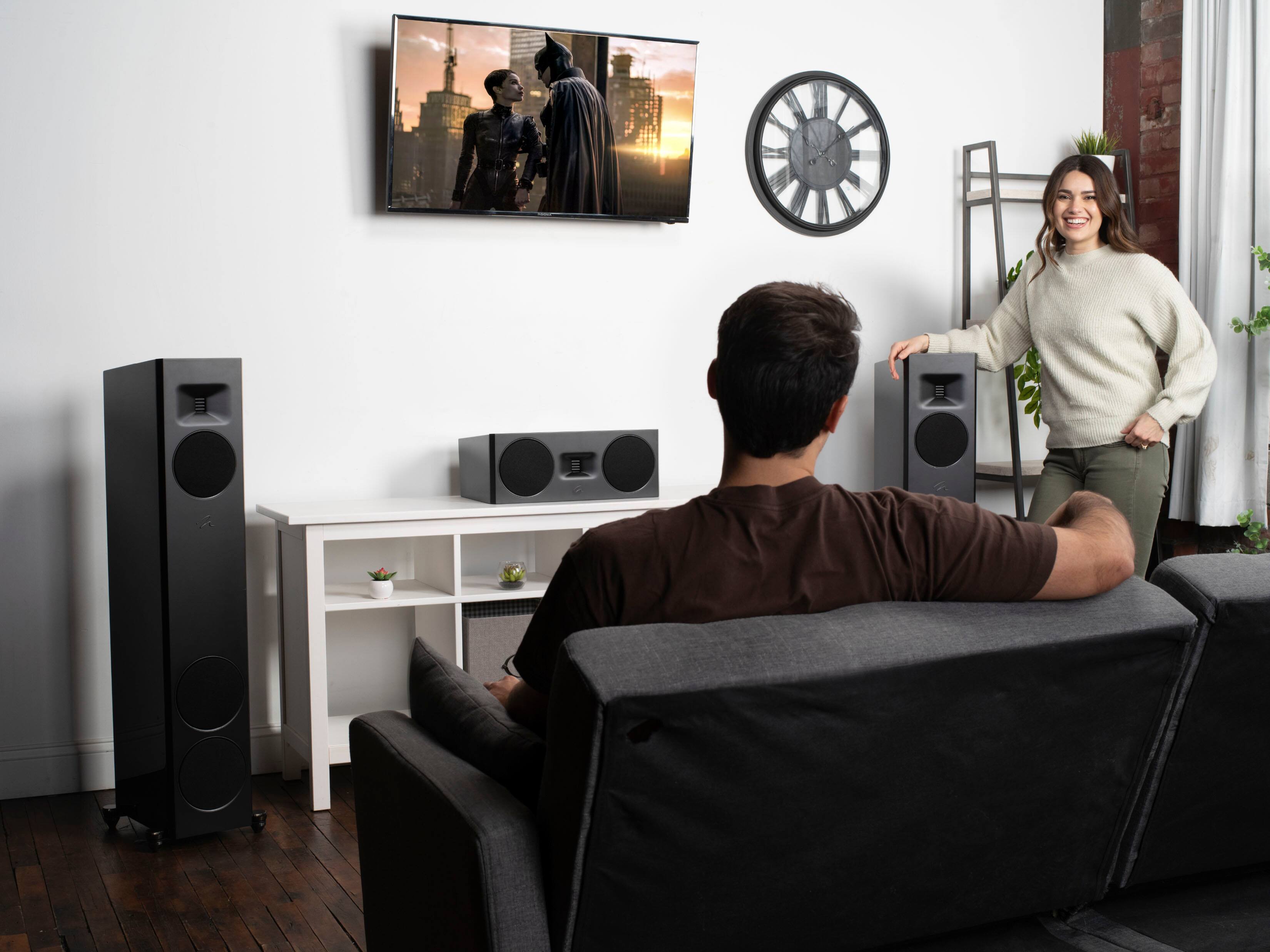 Alt View 23. MartinLogan - Motion F20 3-Way Floorstanding Speaker with 5.5” Midrange and Dual 6.5” Bass Drivers (Each) - Gloss Black.