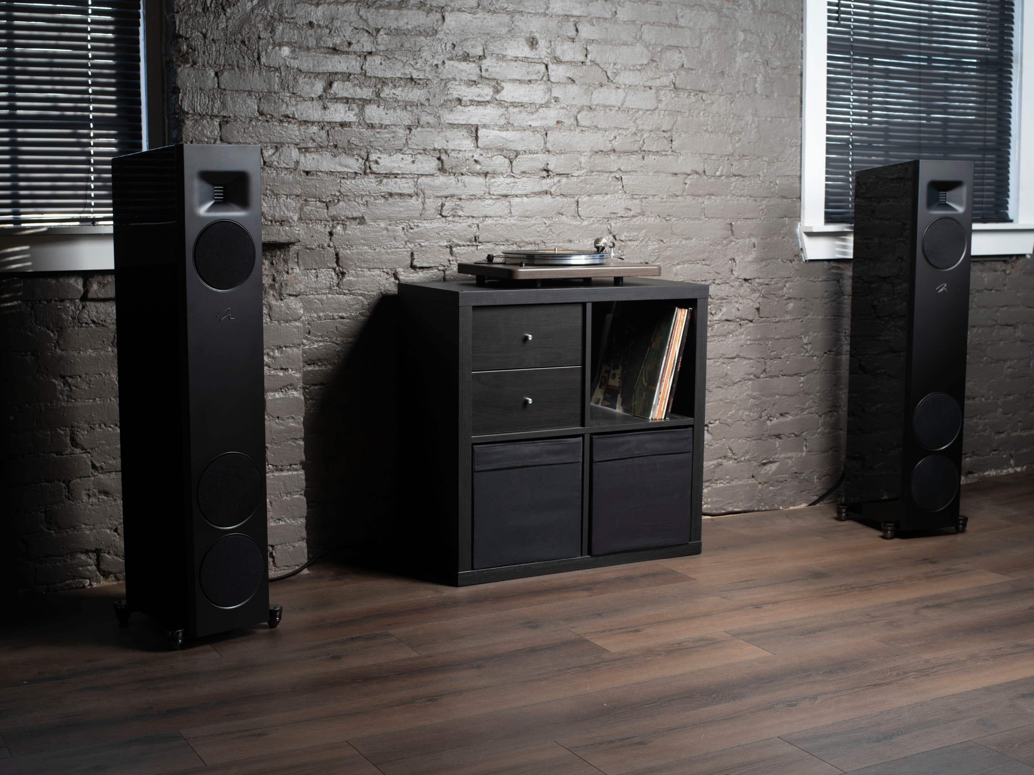 Alt View 26. MartinLogan - Motion F20 3-Way Floorstanding Speaker with 5.5” Midrange and Dual 6.5” Bass Drivers (Each) - Gloss Black.