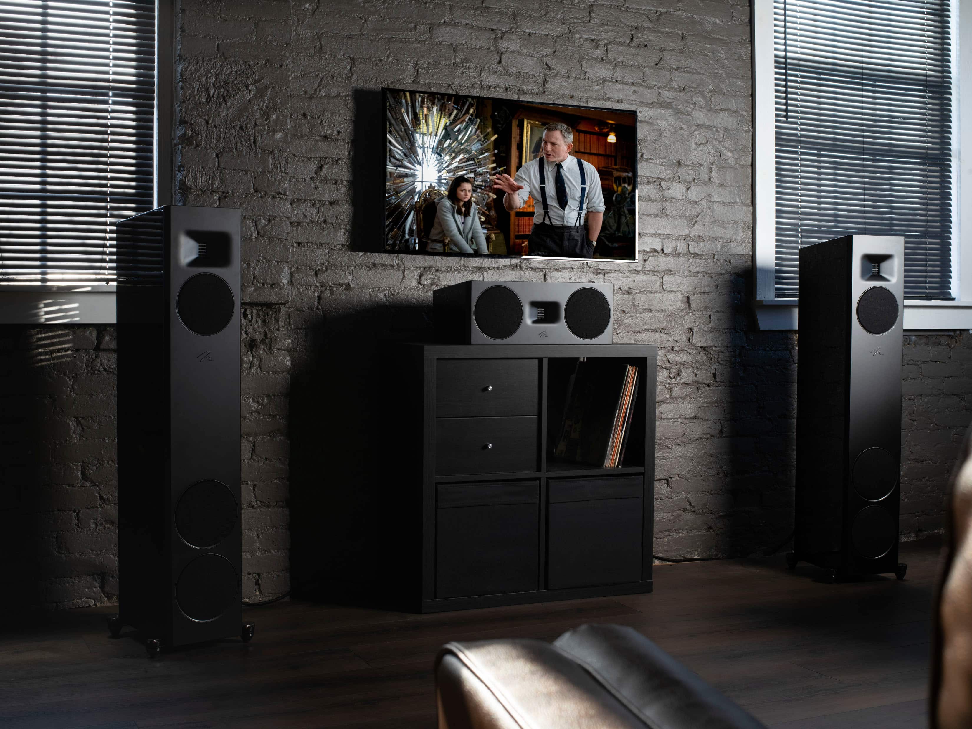 Alt View 27. MartinLogan - Motion F20 3-Way Floorstanding Speaker with 5.5” Midrange and Dual 6.5” Bass Drivers (Each) - Gloss Black.