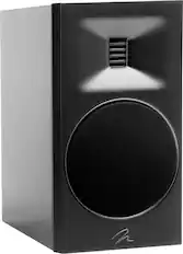 Front. MartinLogan - Motion B10 2-Way Bookshelf Speaker with 5.5” Midbass Driver (Each) - Gloss Black.