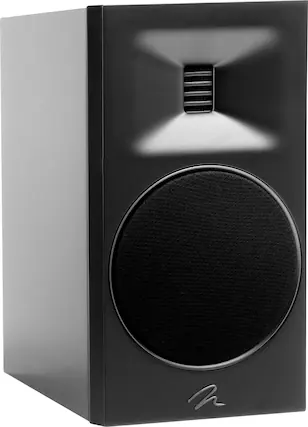 Front. MartinLogan - Motion B10 2-Way Bookshelf Speaker with 5.5” Midbass Driver (Each) - Gloss Black.