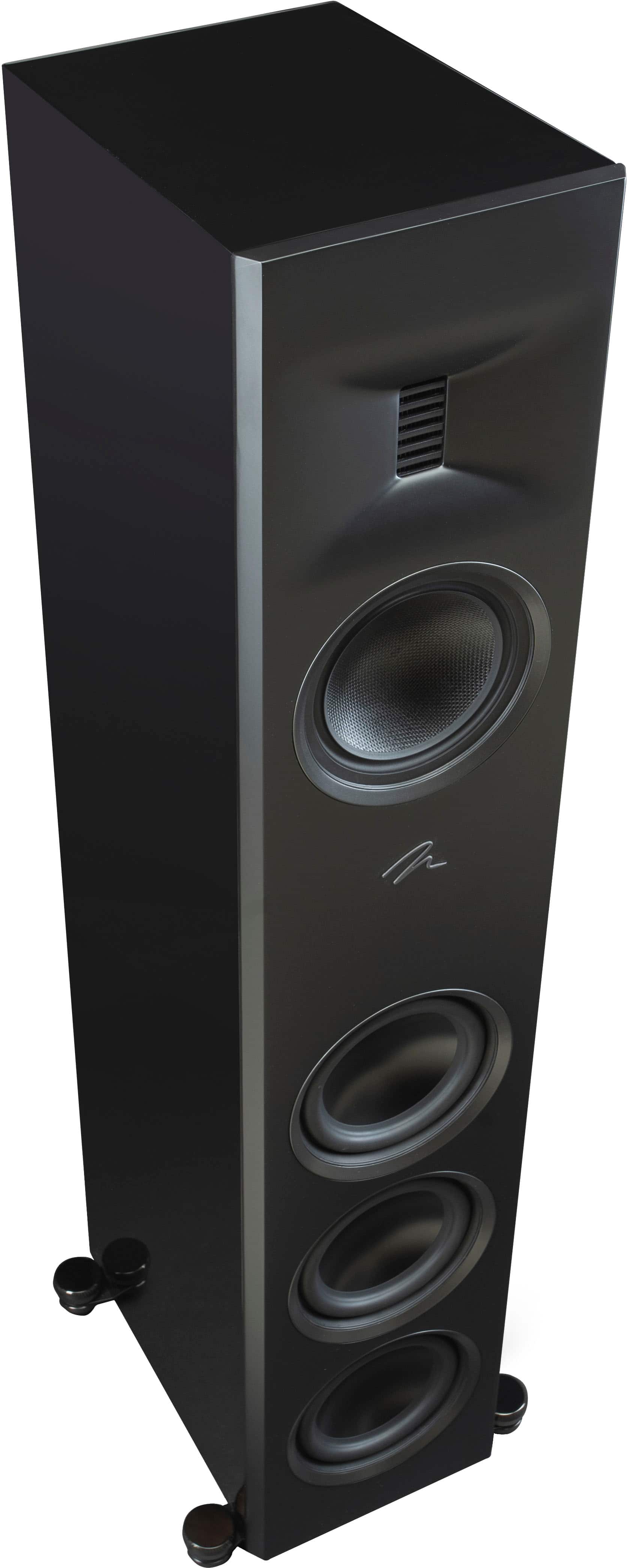 Alt View 15. MartinLogan - Motion XT F100 3-Way Floorstanding Speaker with 6.5” Midrange and Triple 6.5” Bass Drivers (Each) - Gloss Black.