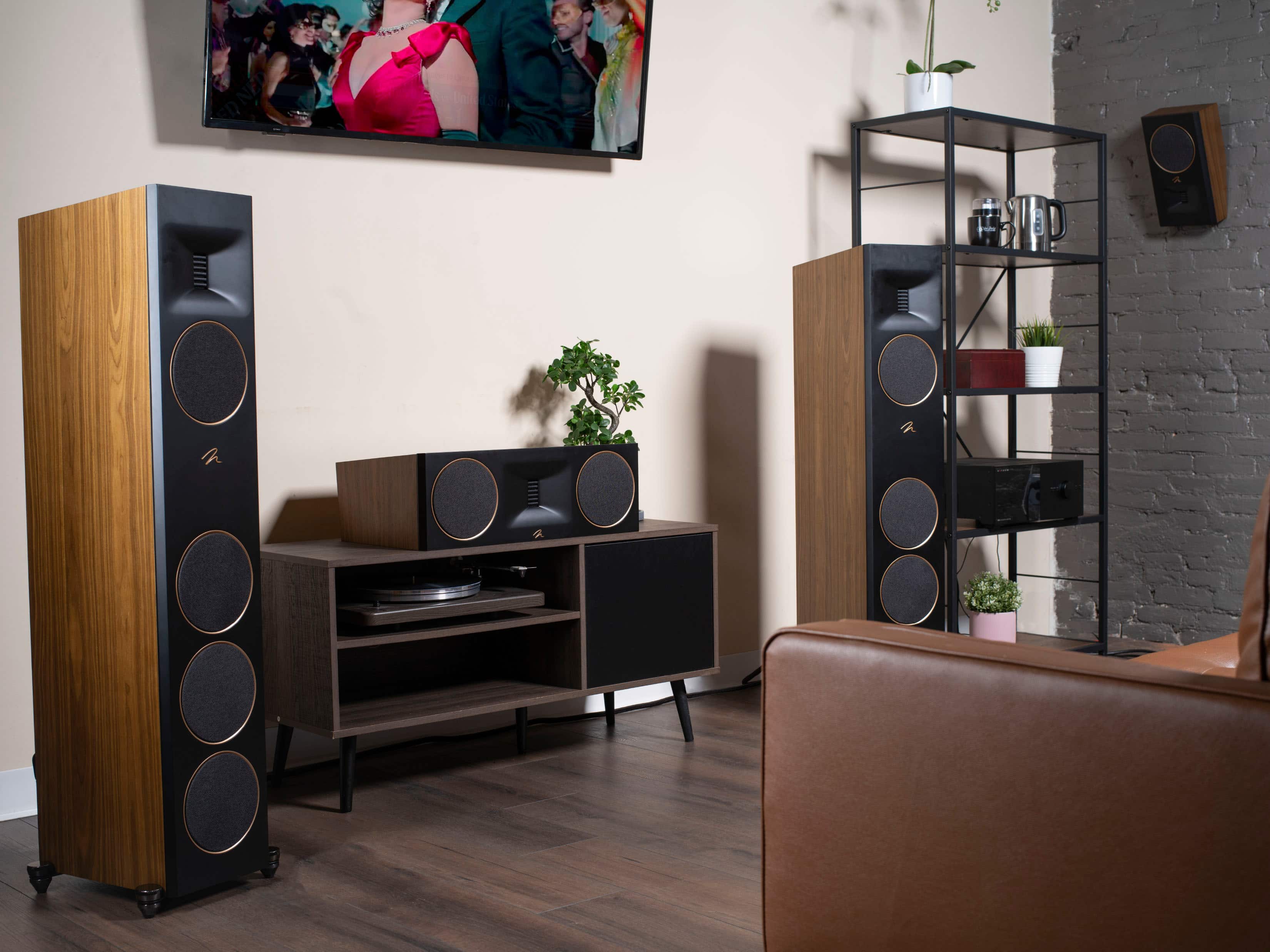 Alt View 21. MartinLogan - Motion XT F100 3-Way Floorstanding Speaker with 6.5” Midrange and Triple 6.5” Bass Drivers (Each) - Gloss Black.