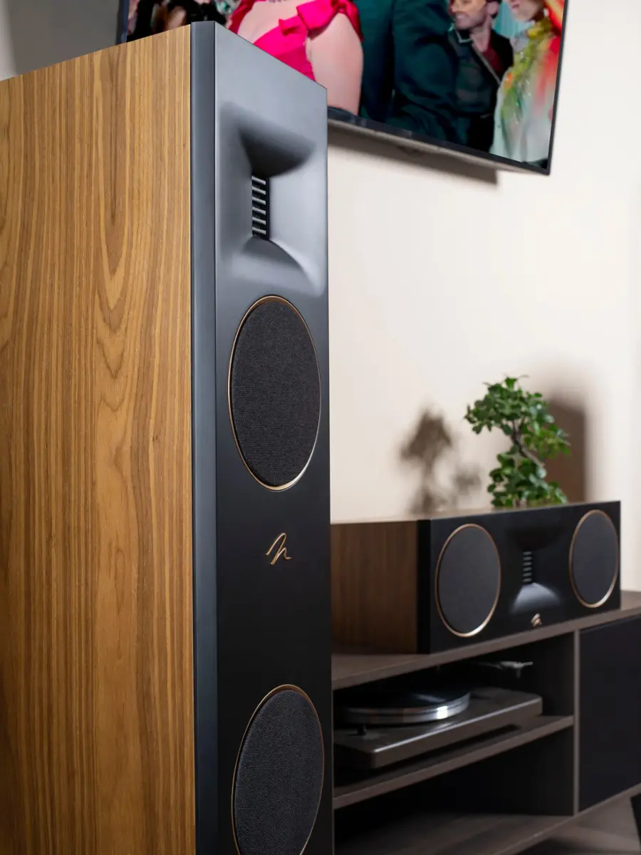 Alt View 22. MartinLogan - Motion XT F100 3-Way Floorstanding Speaker with 6.5” Midrange and Triple 6.5” Bass Drivers (Each) - Gloss Black.