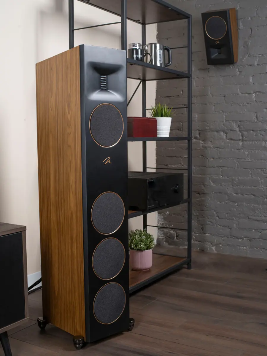 Alt View 23. MartinLogan - Motion XT F100 3-Way Floorstanding Speaker with 6.5” Midrange and Triple 6.5” Bass Drivers (Each) - Gloss Black.
