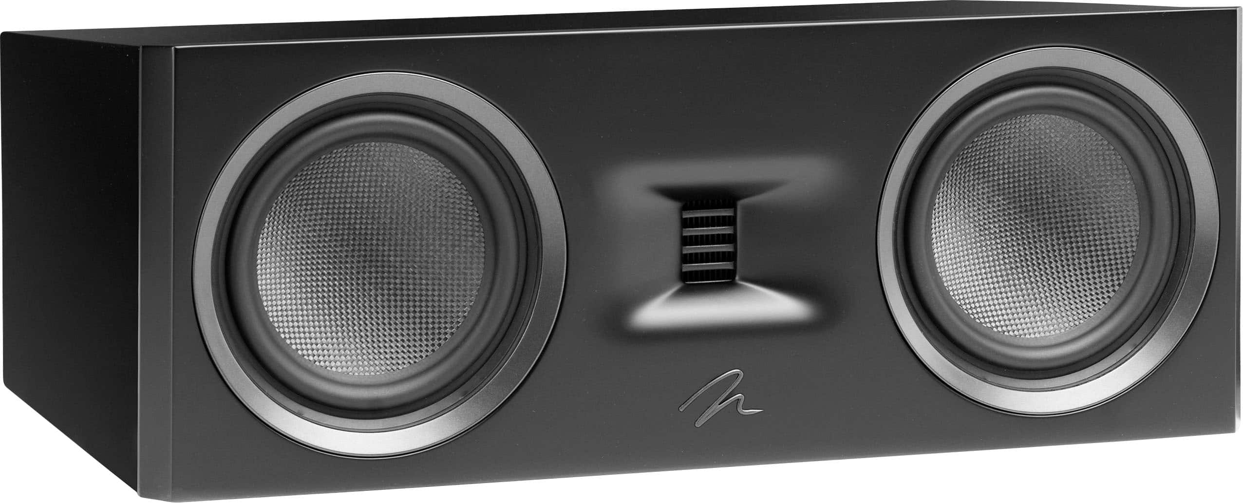 Angle. MartinLogan - Motion C10 2.5-Way Center-Channel with Dual 5.5” Midbass Drivers (Each) - Gloss Black.
