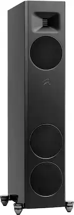 Front. MartinLogan - Motion F10 3-Way Floorstanding Speaker with 5.5” Midrange and Dual 5.5” Bass Drivers (Each) - Gloss Black.