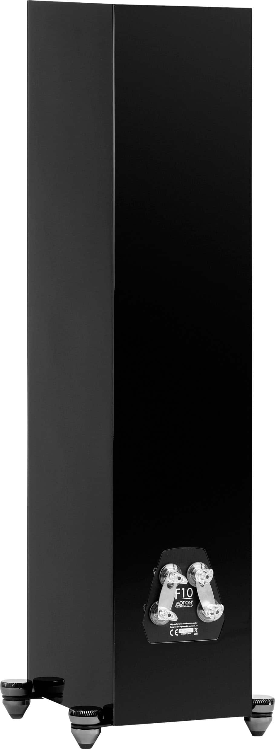 Alt View 12. MartinLogan - Motion F10 3-Way Floorstanding Speaker with 5.5” Midrange and Dual 5.5” Bass Drivers (Each) - Gloss Black.