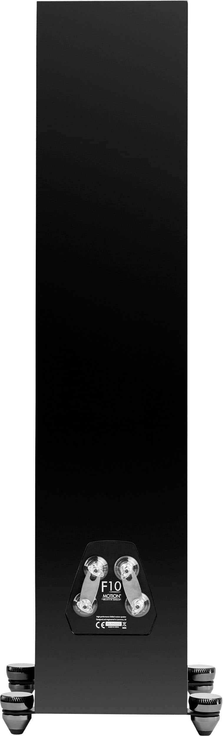 Alt View 13. MartinLogan - Motion F10 3-Way Floorstanding Speaker with 5.5” Midrange and Dual 5.5” Bass Drivers (Each) - Gloss Black.