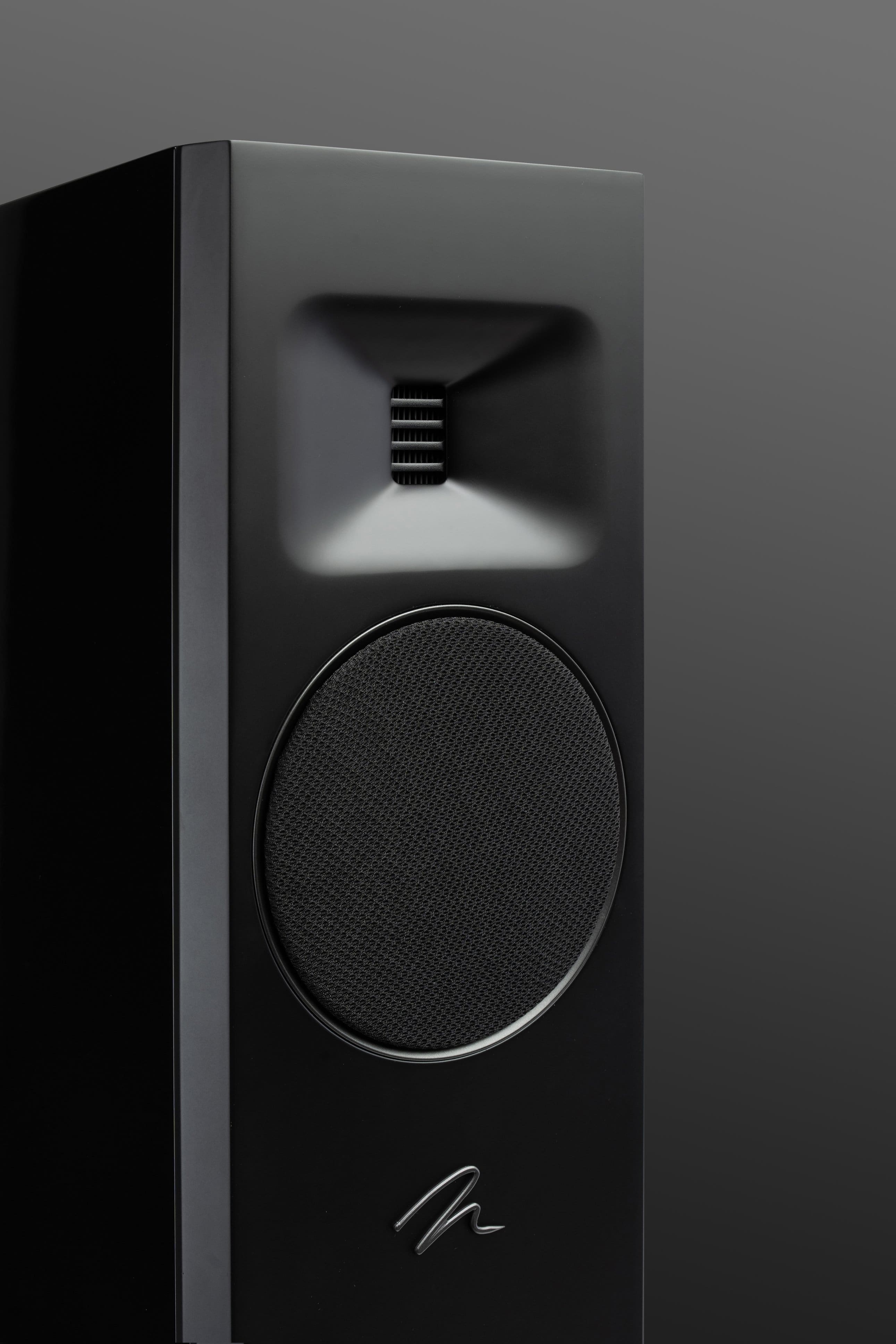 Alt View 16. MartinLogan - Motion F10 3-Way Floorstanding Speaker with 5.5” Midrange and Dual 5.5” Bass Drivers (Each) - Gloss Black.