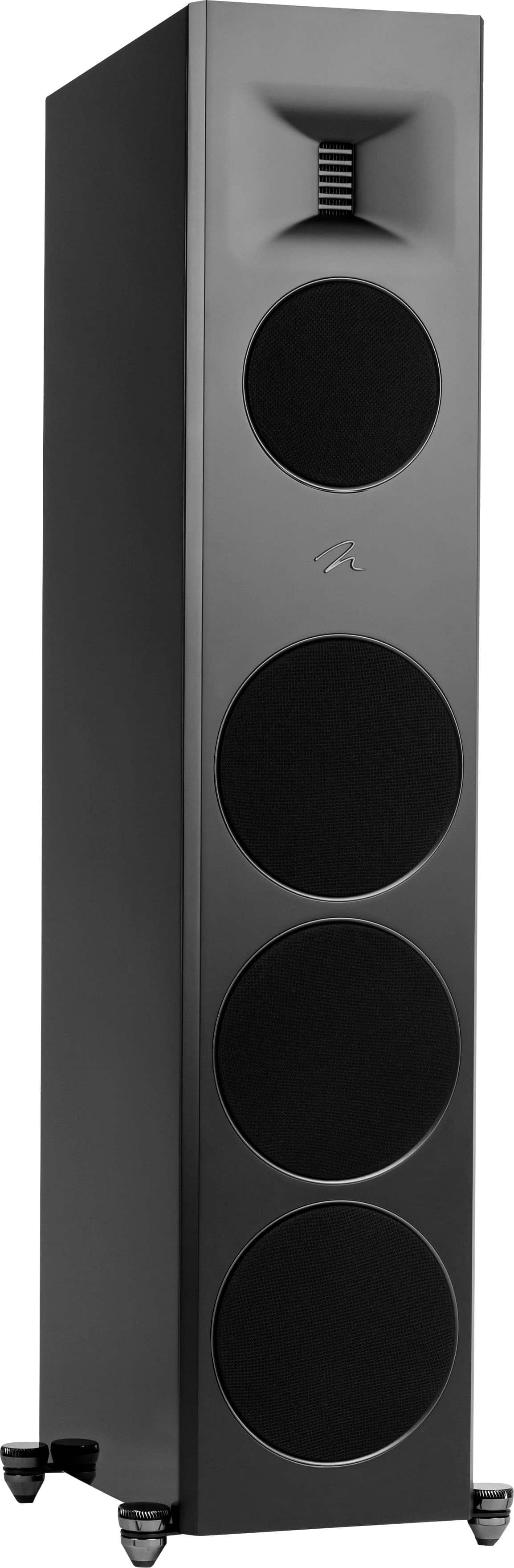 Front. MartinLogan - Motion XT F200 3-Way Floorstanding Speaker with 6.5” Midrange and Triple 8” Bass Drivers (Each) - Gloss Black.