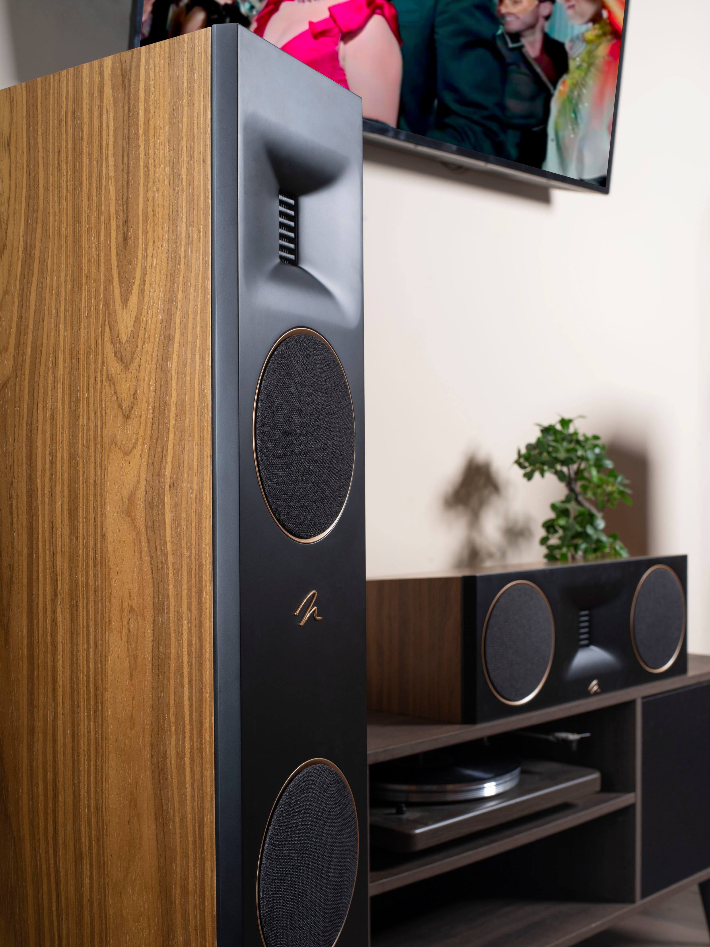 Alt View 22. MartinLogan - Motion XT F200 3-Way Floorstanding Speaker with 6.5” Midrange and Triple 8” Bass Drivers (Each) - Gloss Black.