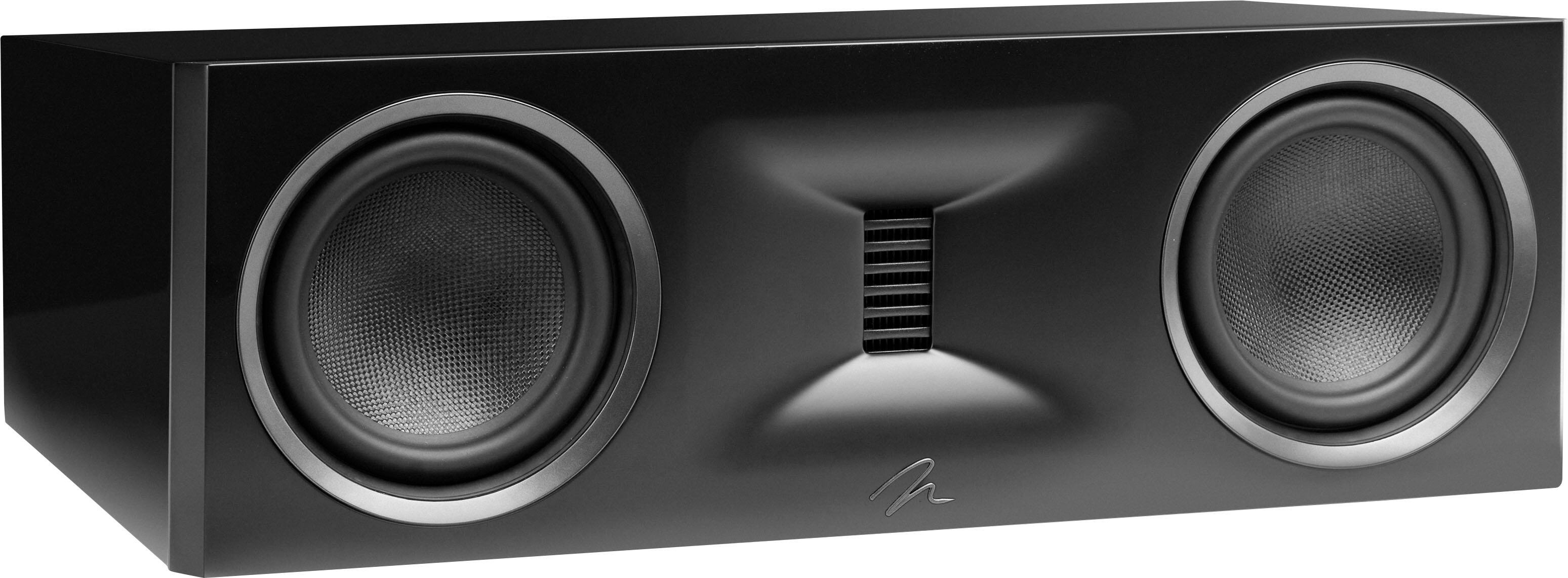 Angle. MartinLogan - Motion XT C100 2.5-Way Center-Channel with Dual 6.5” Midbass Drivers (Each) - Gloss Black.