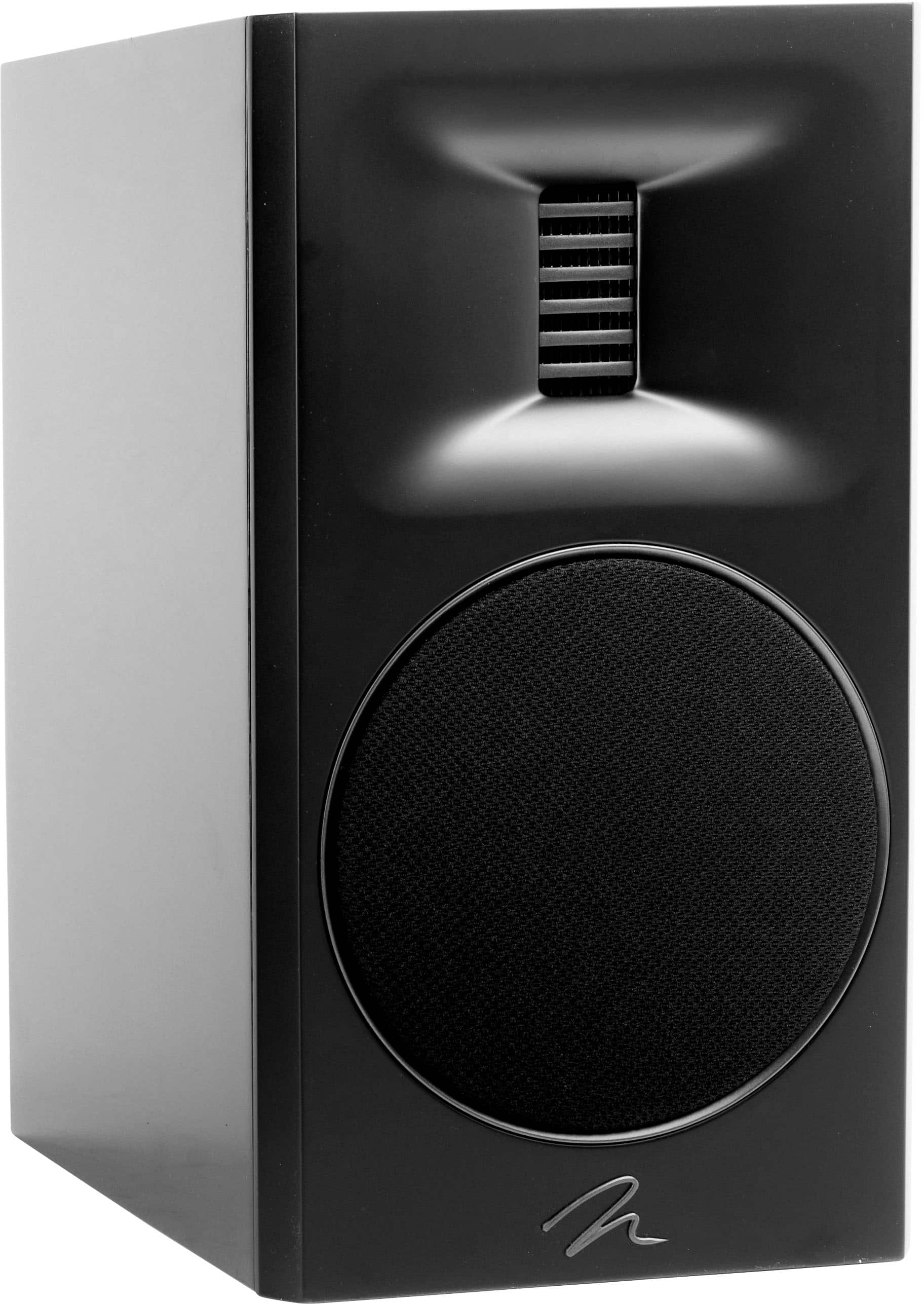 Front. MartinLogan - Motion XT B100 2-Way Bookshelf Speaker with 6.5” Midbass Driver (Each) - Gloss Black.