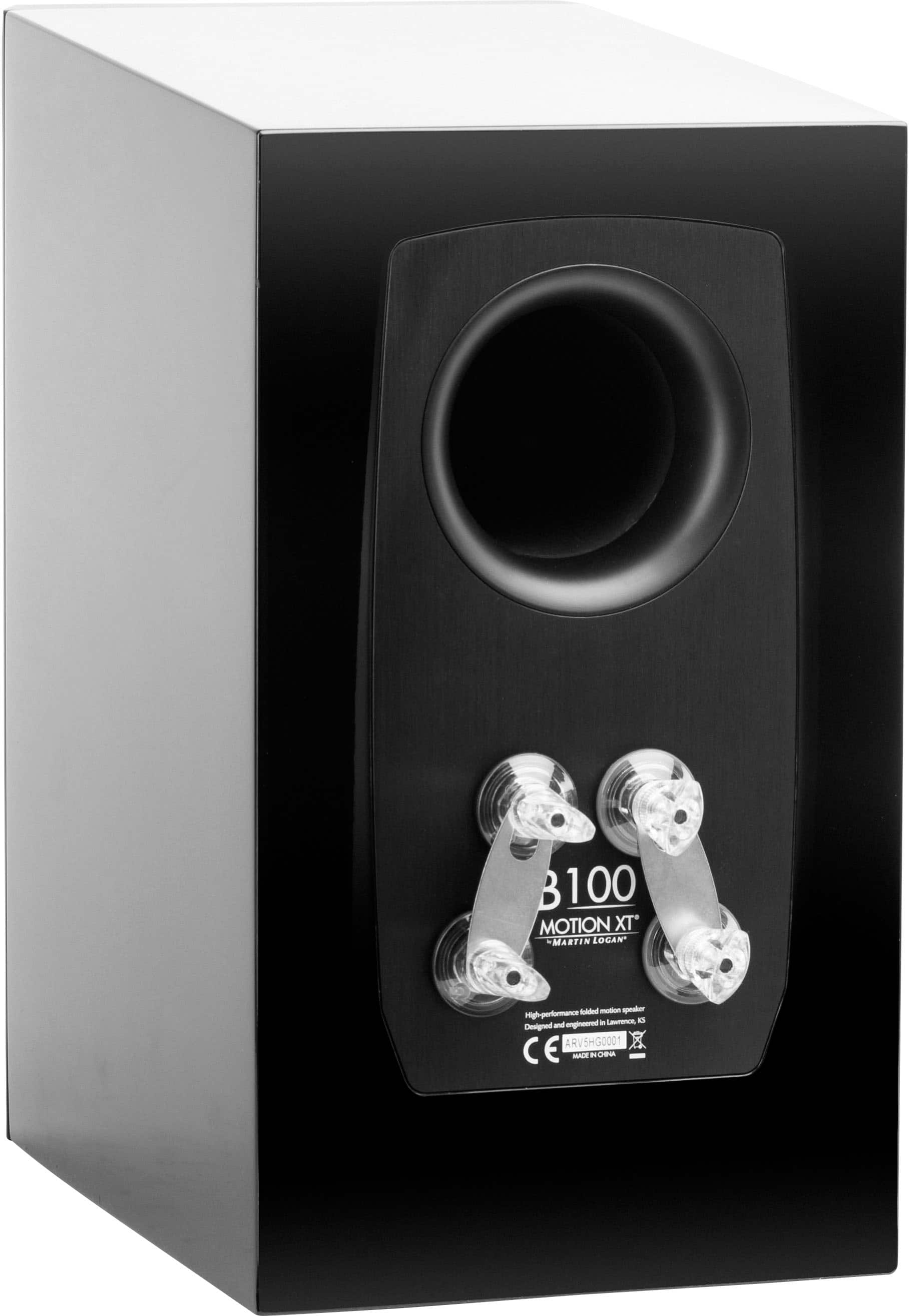 Alt View 12. MartinLogan - Motion XT B100 2-Way Bookshelf Speaker with 6.5” Midbass Driver (Each) - Gloss Black.