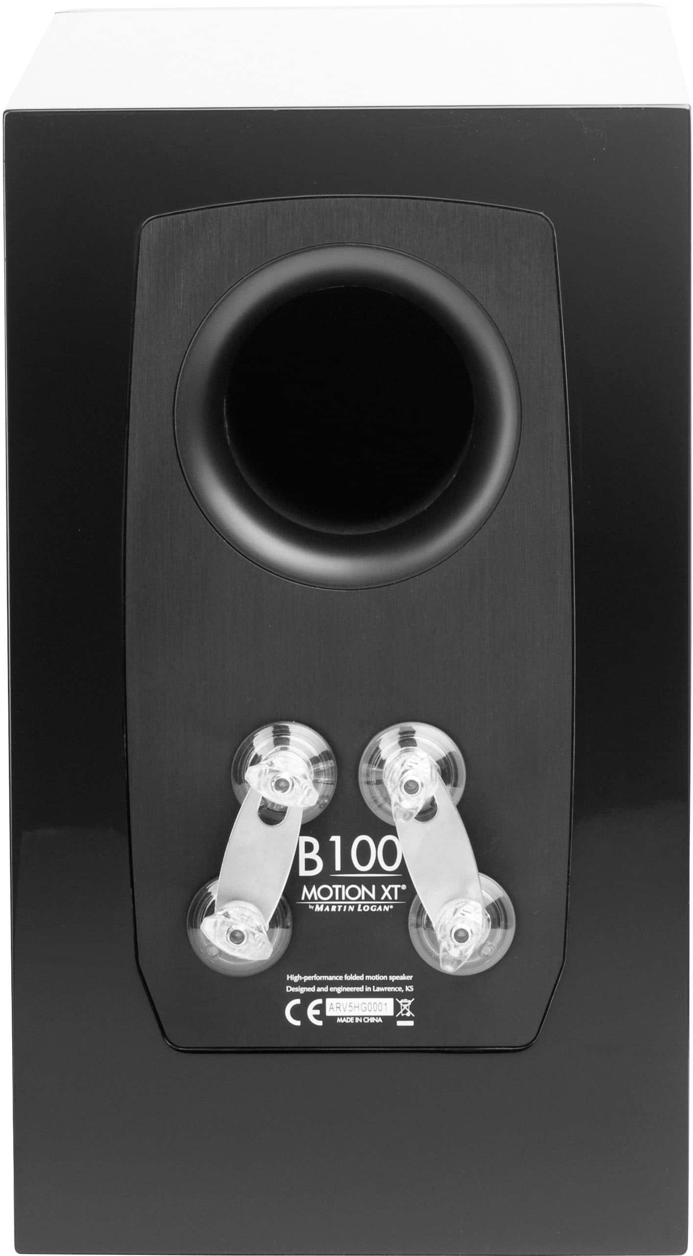 Alt View 13. MartinLogan - Motion XT B100 2-Way Bookshelf Speaker with 6.5” Midbass Driver (Each) - Gloss Black.