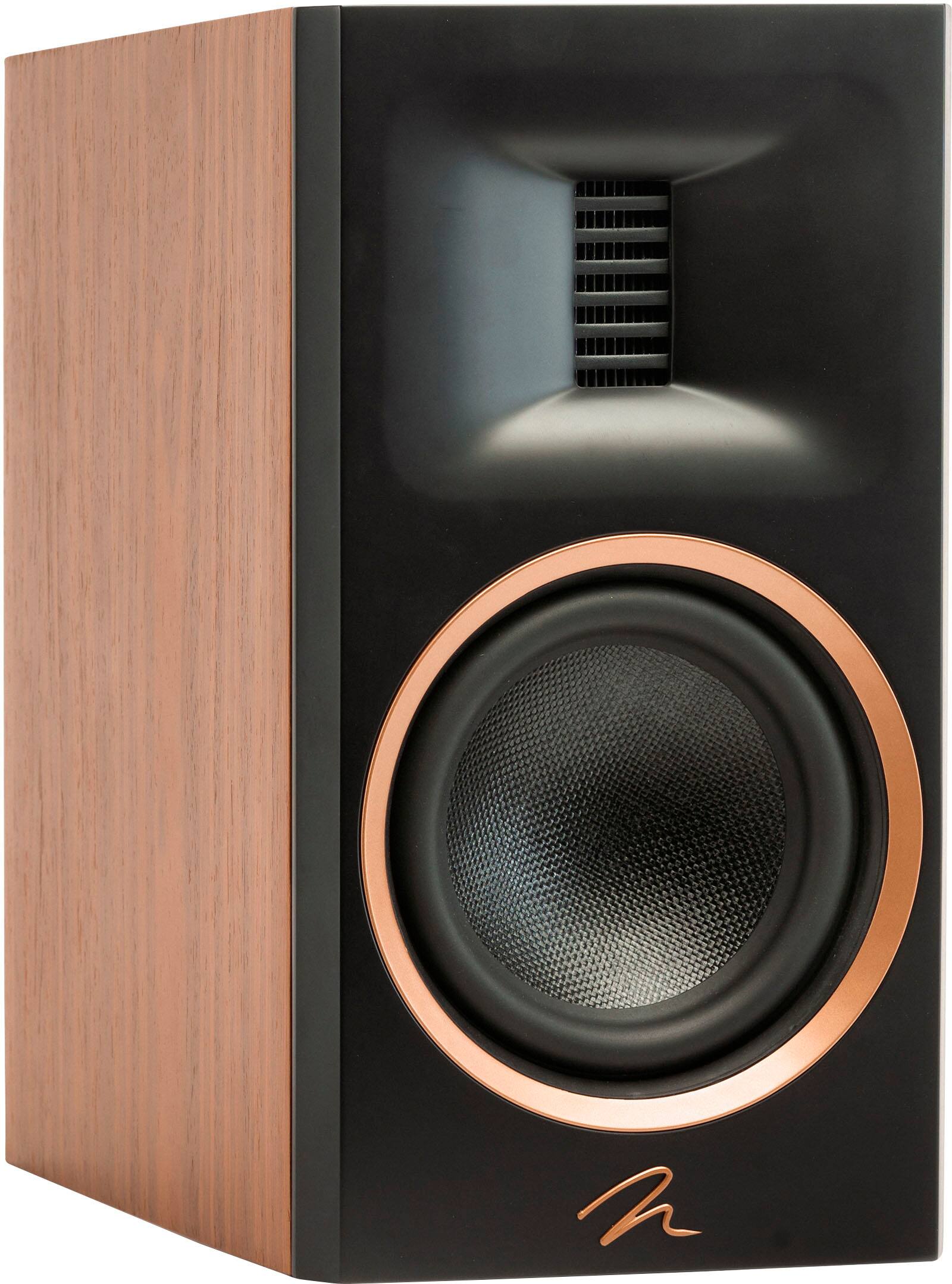 Angle. MartinLogan - Motion XT B100 2-Way Bookshelf Speaker with 6.5” Midbass Driver (Each) - Walnut.