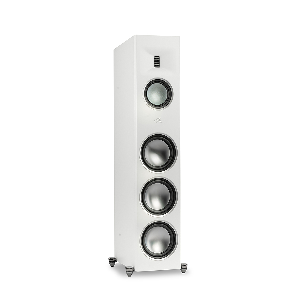 Angle. MartinLogan - Motion XT F200 3-Way Floorstanding Speaker with 6.5” Midrange and Triple 8” Bass Drivers (Each) - Satin White.