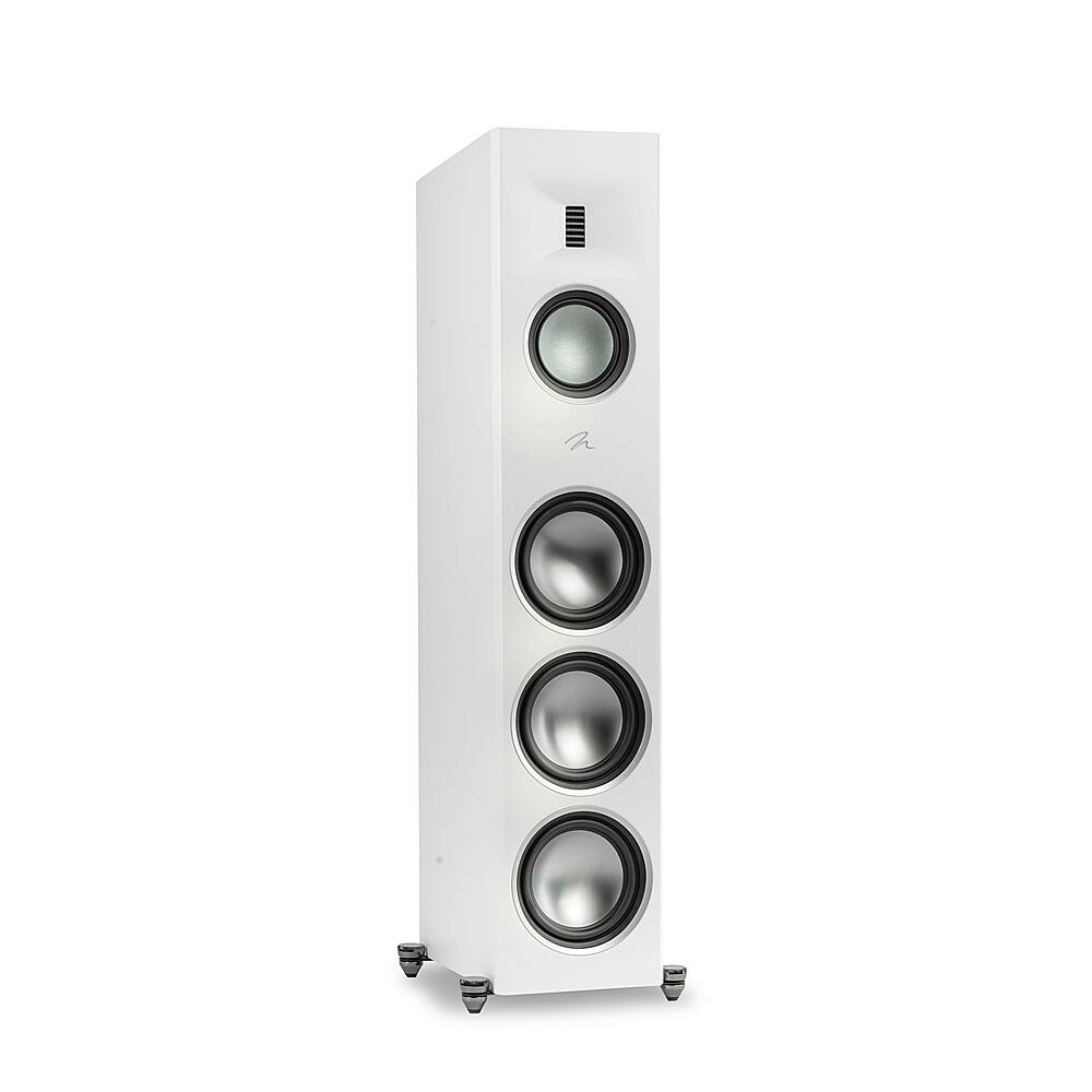 Angle. MartinLogan - Motion XT F200 3-Way Floorstanding Speaker with 6.5” Midrange and Triple 8” Bass Drivers (Each) - Satin White.