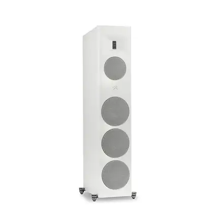 Front. MartinLogan - Motion XT F200 3-Way Floorstanding Speaker with 6.5” Midrange and Triple 8” Bass Drivers (Each) - Satin White.