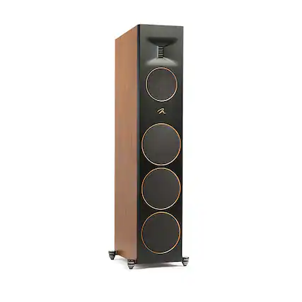Front. MartinLogan - Motion XT F200 3-Way Floorstanding Speaker with 6.5” Midrange and Triple 8” Bass Drivers (Each) - Walnut.