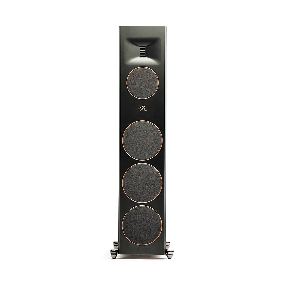 Left. MartinLogan - Motion XT F200 3-Way Floorstanding Speaker with 6.5” Midrange and Triple 8” Bass Drivers (Each) - Walnut.