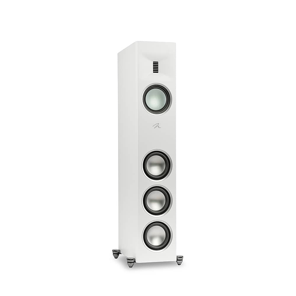 Angle. MartinLogan - Motion XT F100 3-Way Floorstanding Speaker with 6.5” Midrange and Triple 6.5” Bass Drivers (Each) - Satin White.