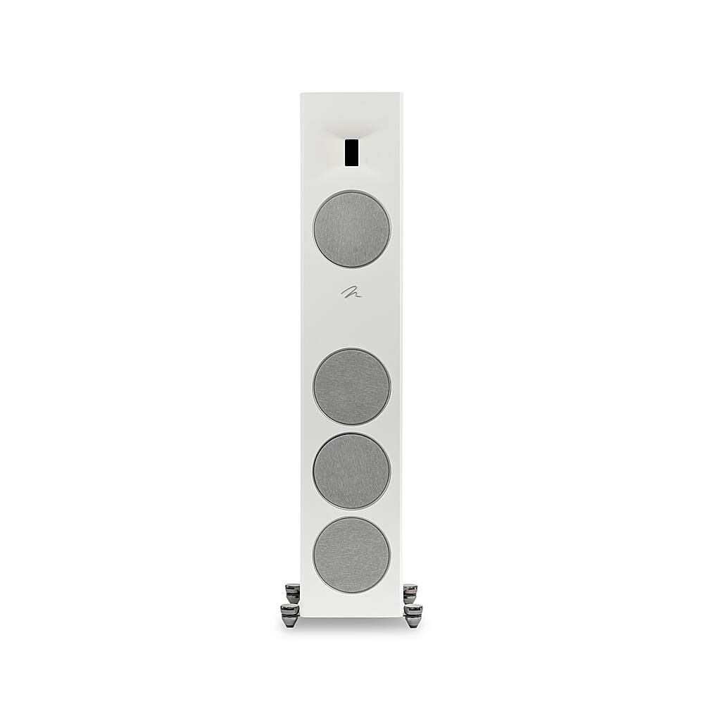 Left. MartinLogan - Motion XT F100 3-Way Floorstanding Speaker with 6.5” Midrange and Triple 6.5” Bass Drivers (Each) - Satin White.