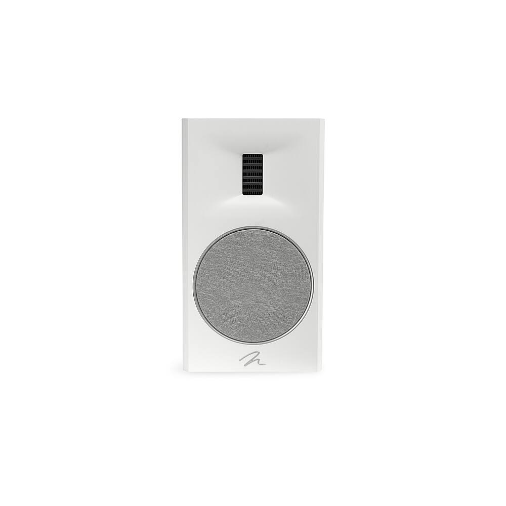 Left. MartinLogan - Motion XT B100 2-Way Bookshelf Speaker with 6.5” Midbass Driver (Each) - Satin White.