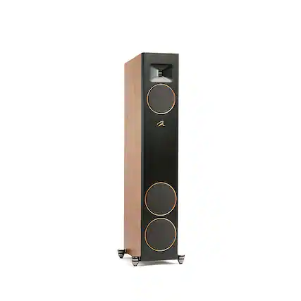 Front. MartinLogan - Motion F20 3-Way Floorstanding Speaker with 5.5” Midrange and Dual 6.5” Bass Drivers (Each) - Walnut.
