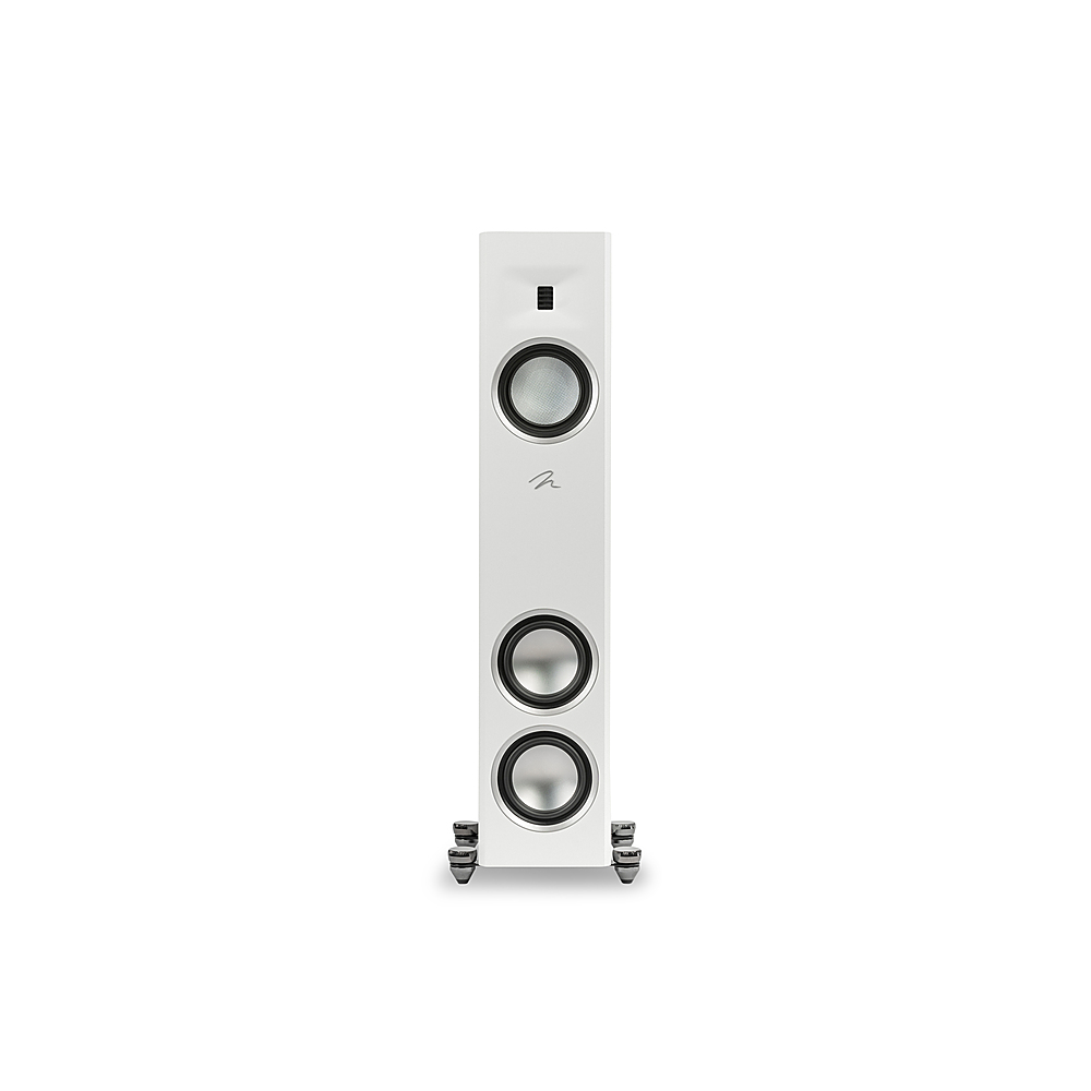 Back View: MartinLogan - Motion F10 3-Way Floorstanding Speaker with 5.5” Midrange and Dual 5.5” Bass Drivers (Each) - Satin White