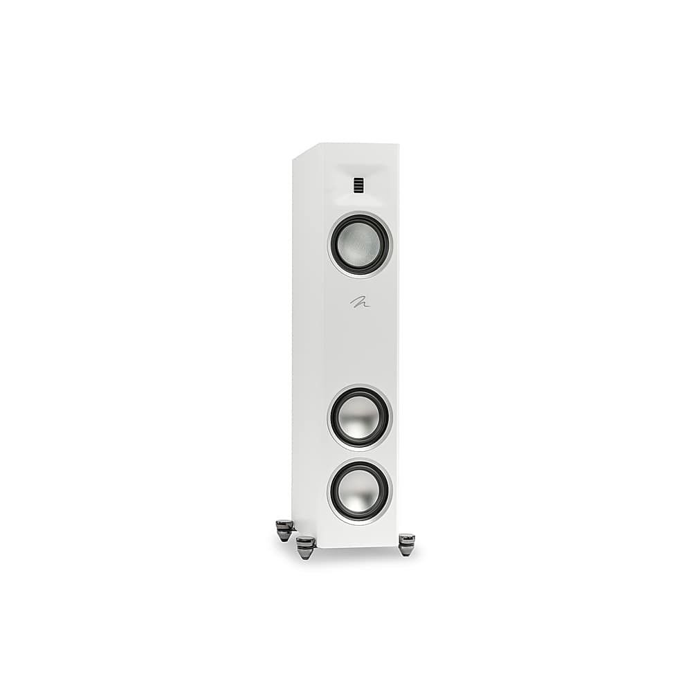 Angle. MartinLogan - Motion F10 3-Way Floorstanding Speaker with 5.5” Midrange and Dual 5.5” Bass Drivers (Each) - Satin White.